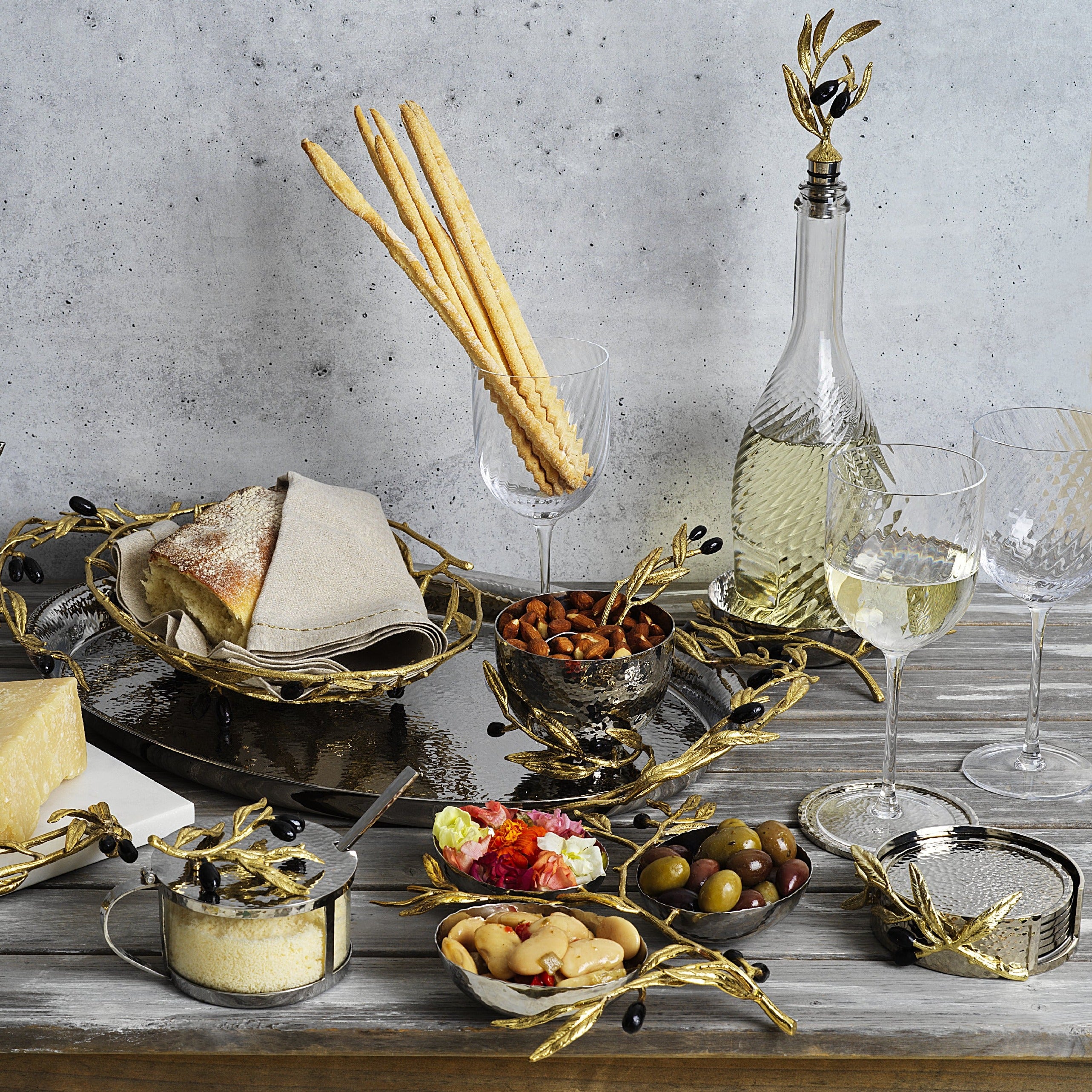 Olive Branch Nut Dish with Spoon - Image 5