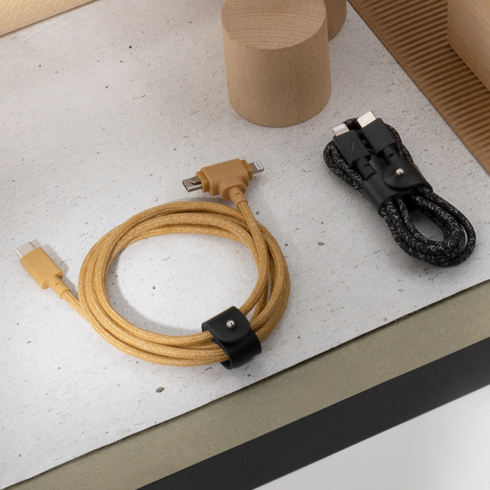 USB-C Belt Cable Duo | Kraft | 1.5m - Image 2