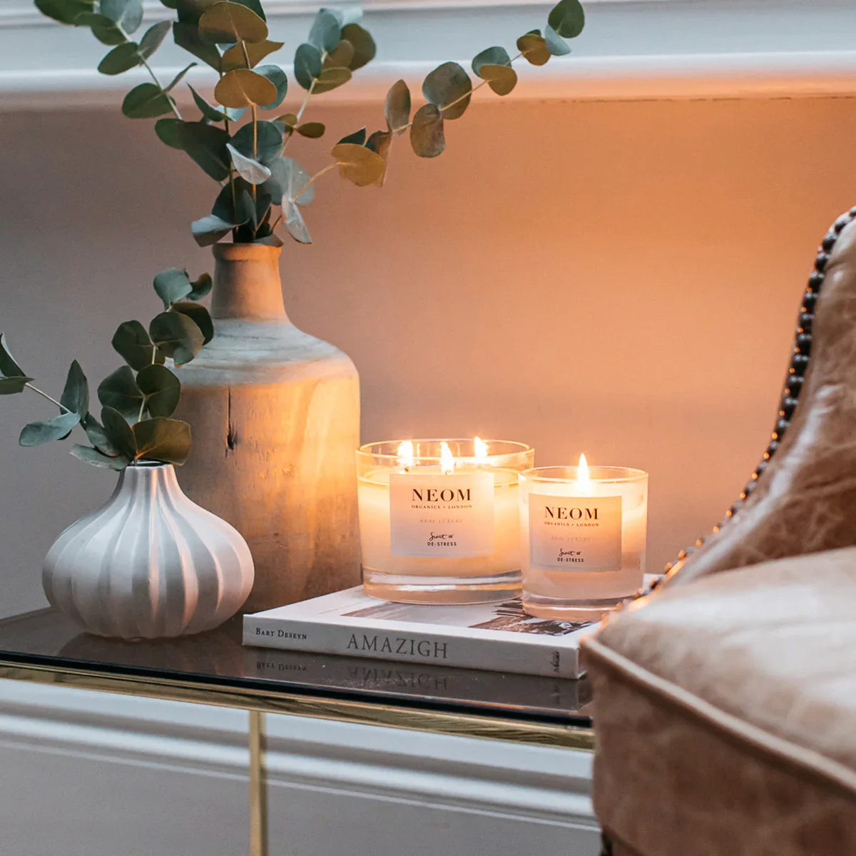 Scent to De-Stress Real Luxury Scented 1 Wick Candle | Lavender, Jasmine & Brazillian Rosewood | 185g - Image 4