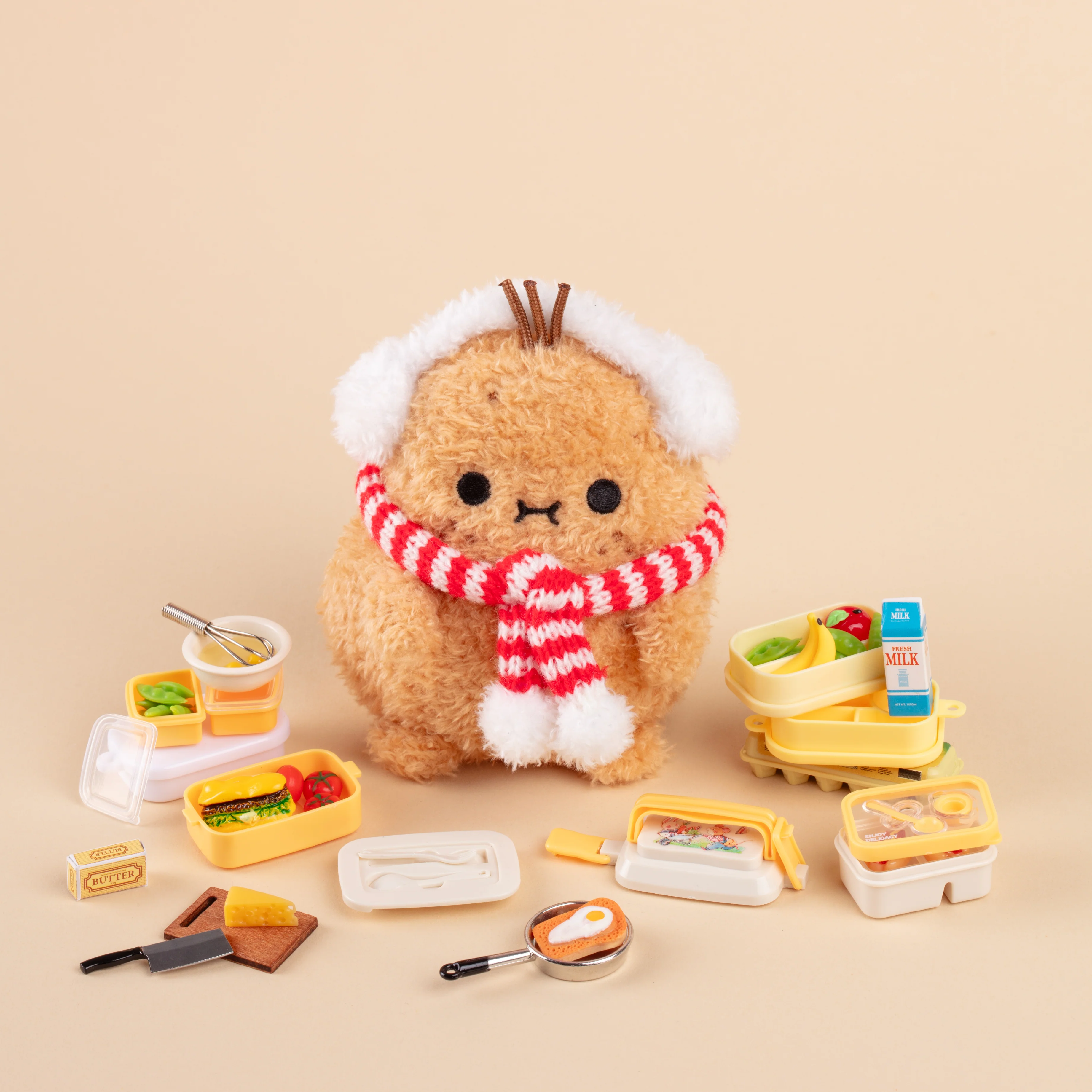 Puffy Redscarf Ricespud Mini Sitting Plush Toy - Image 2