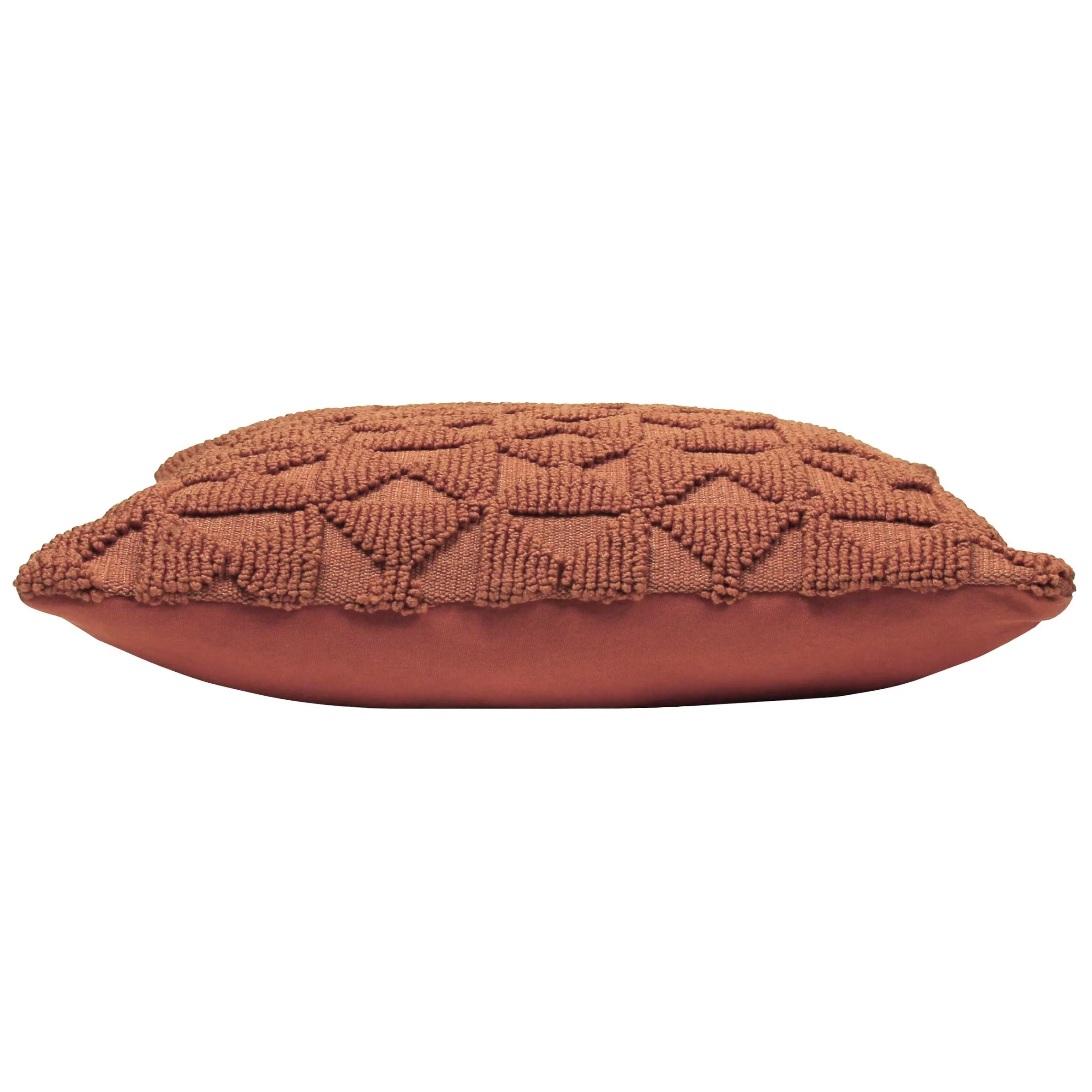 Geometric Knit Cushion | Brick Orange | 45x45cm - Image 3