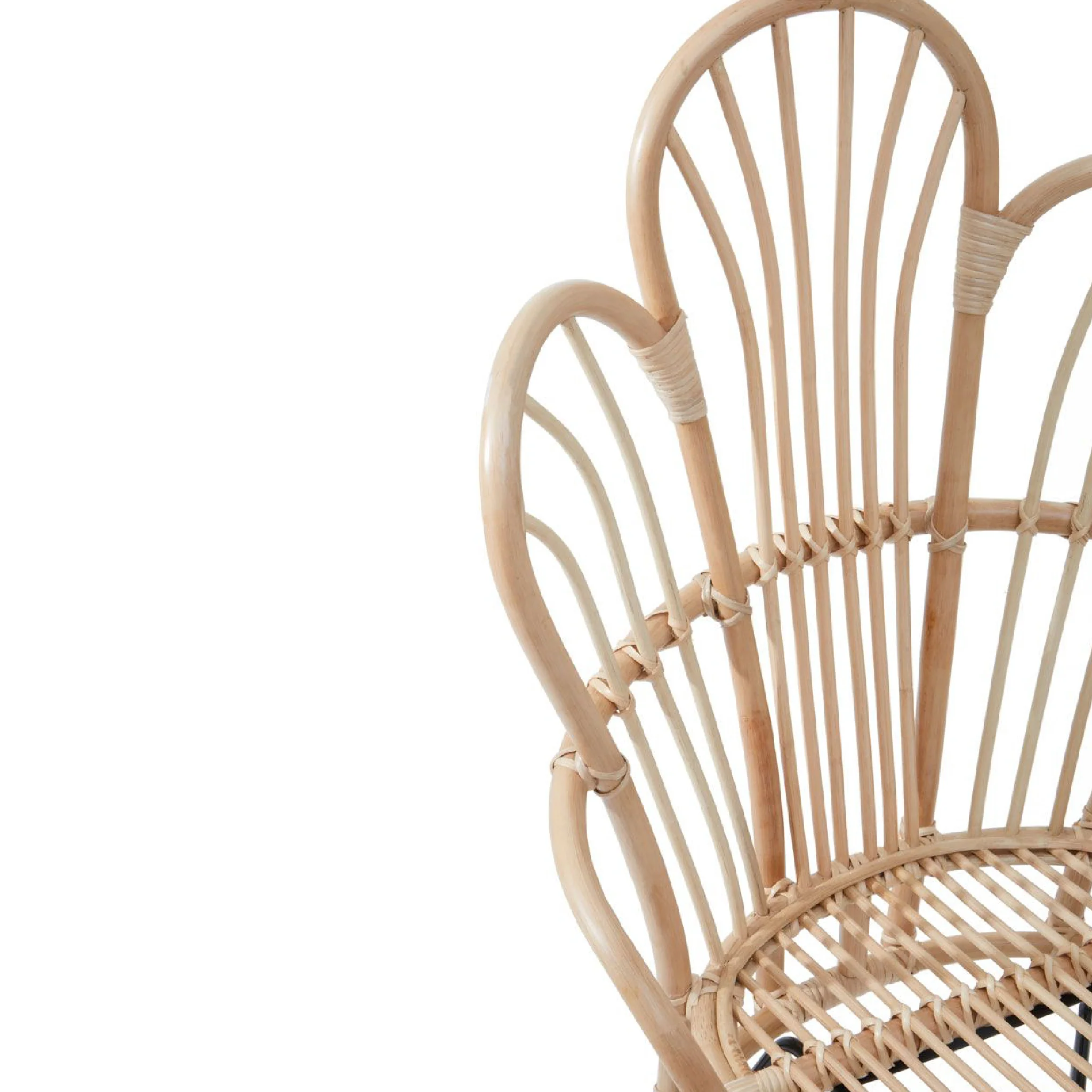 Java Scalloped Back Chair | Natural Rattan - Image 3