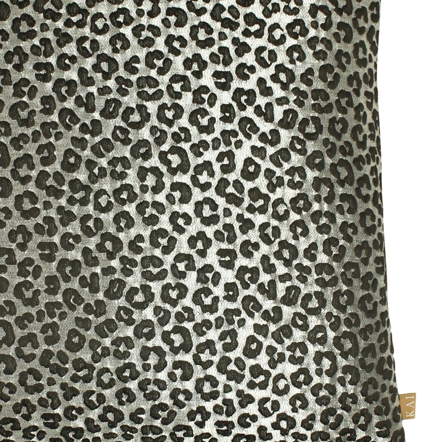 Leopard Jacquard Cushion | Ebony | 50x50cm - Image 2