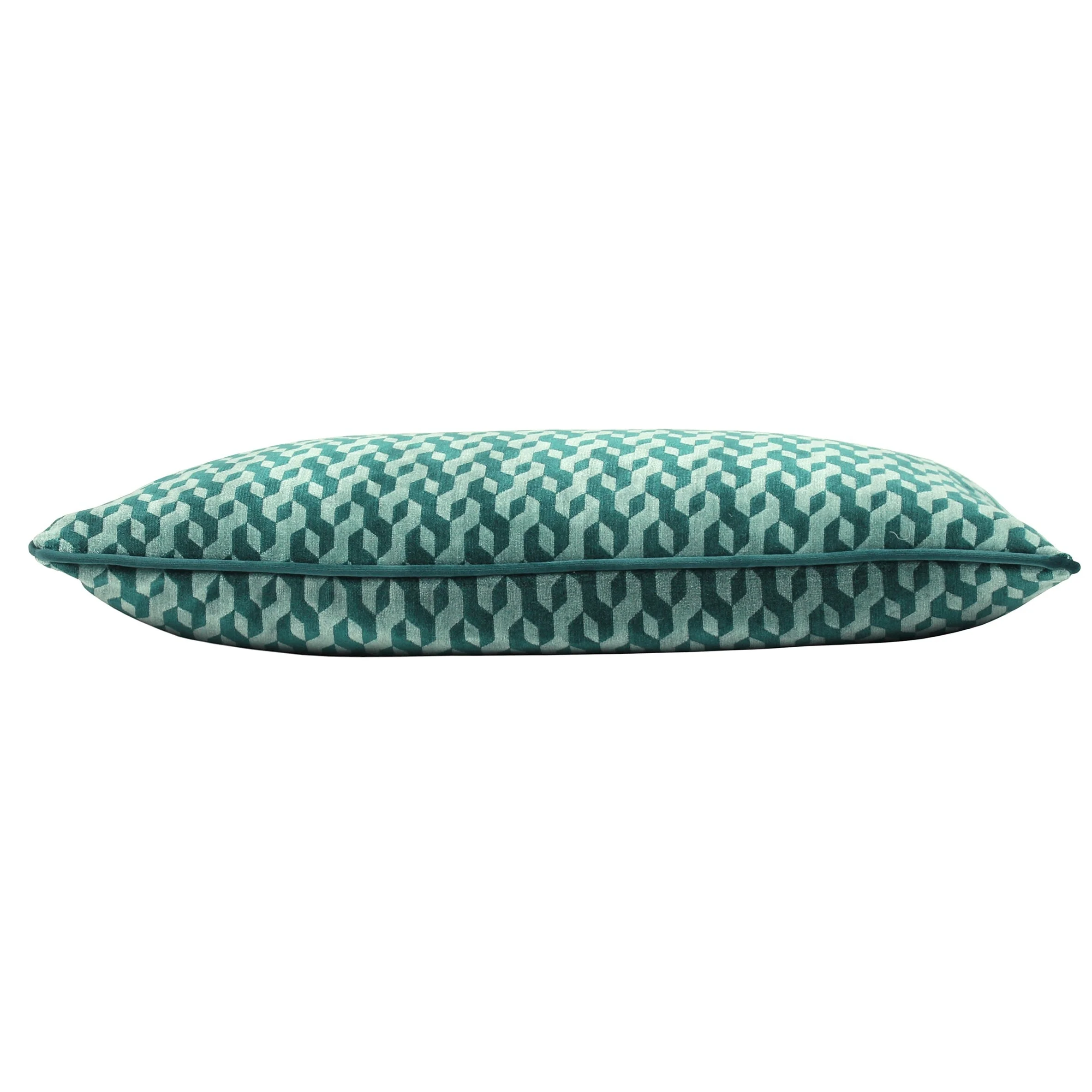 Rectangular Geometric Cushion | Teal | 40x60cm - Image 3