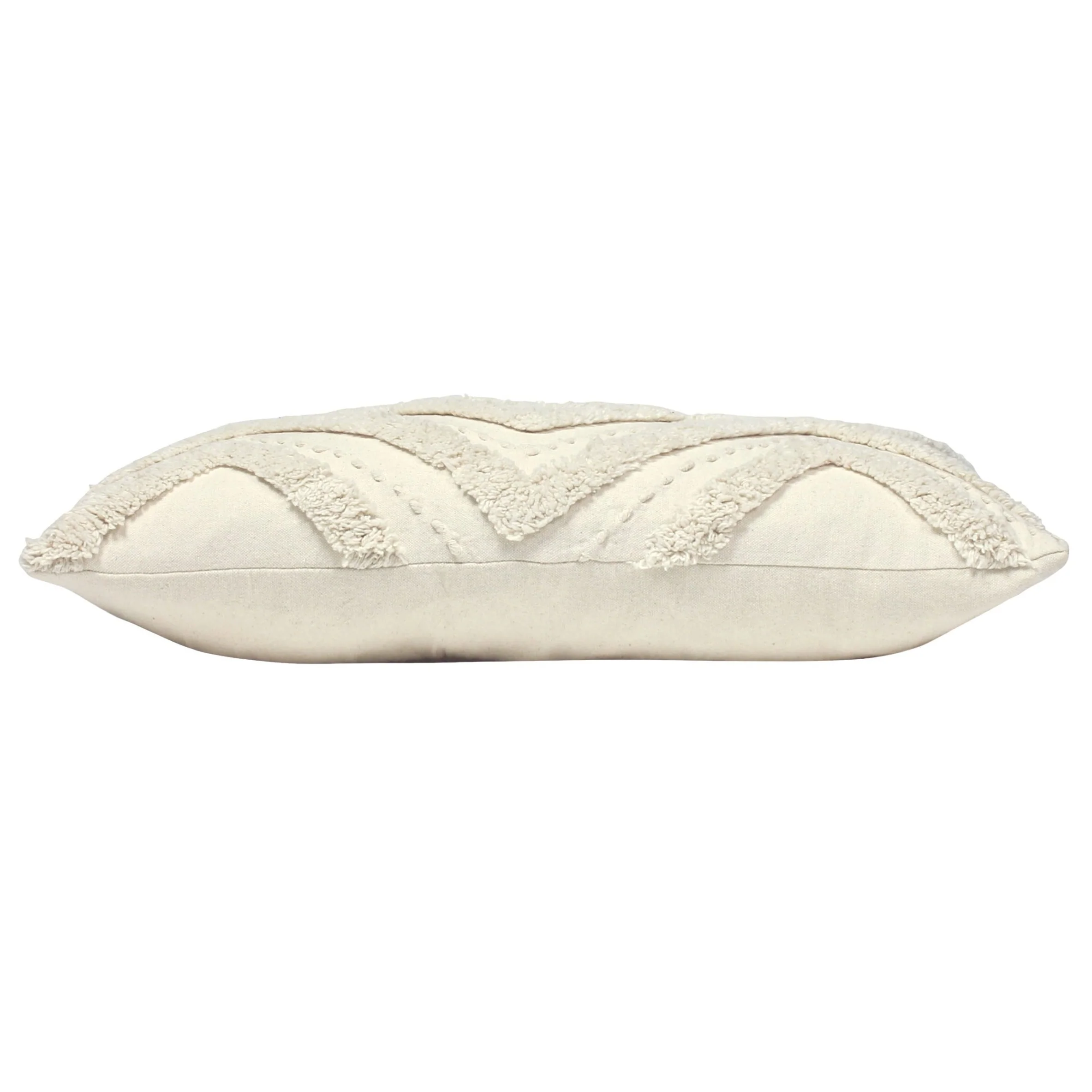 Tufted Geometric Cushion | Ecru | 30x50cm - Image 3