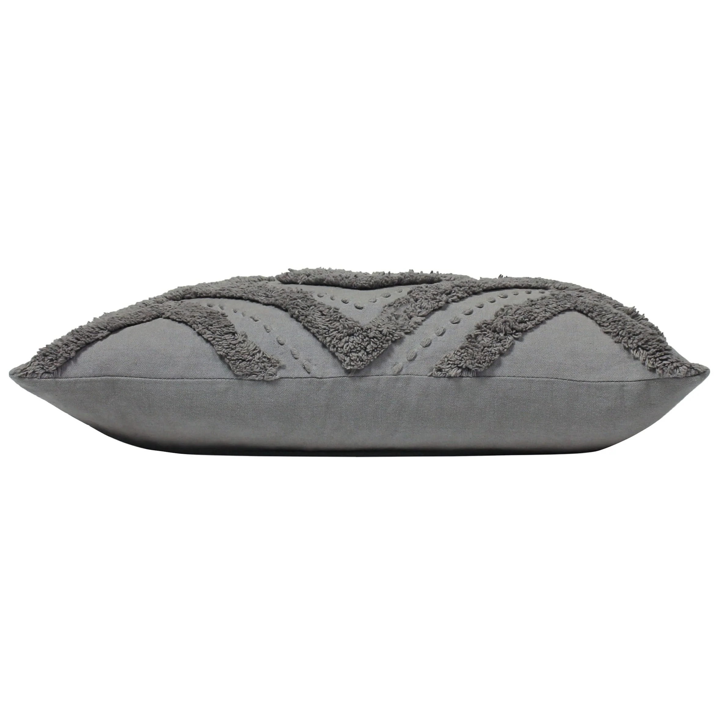 Tufted Geometric Cushion | Grey | 30x50cm - Image 3