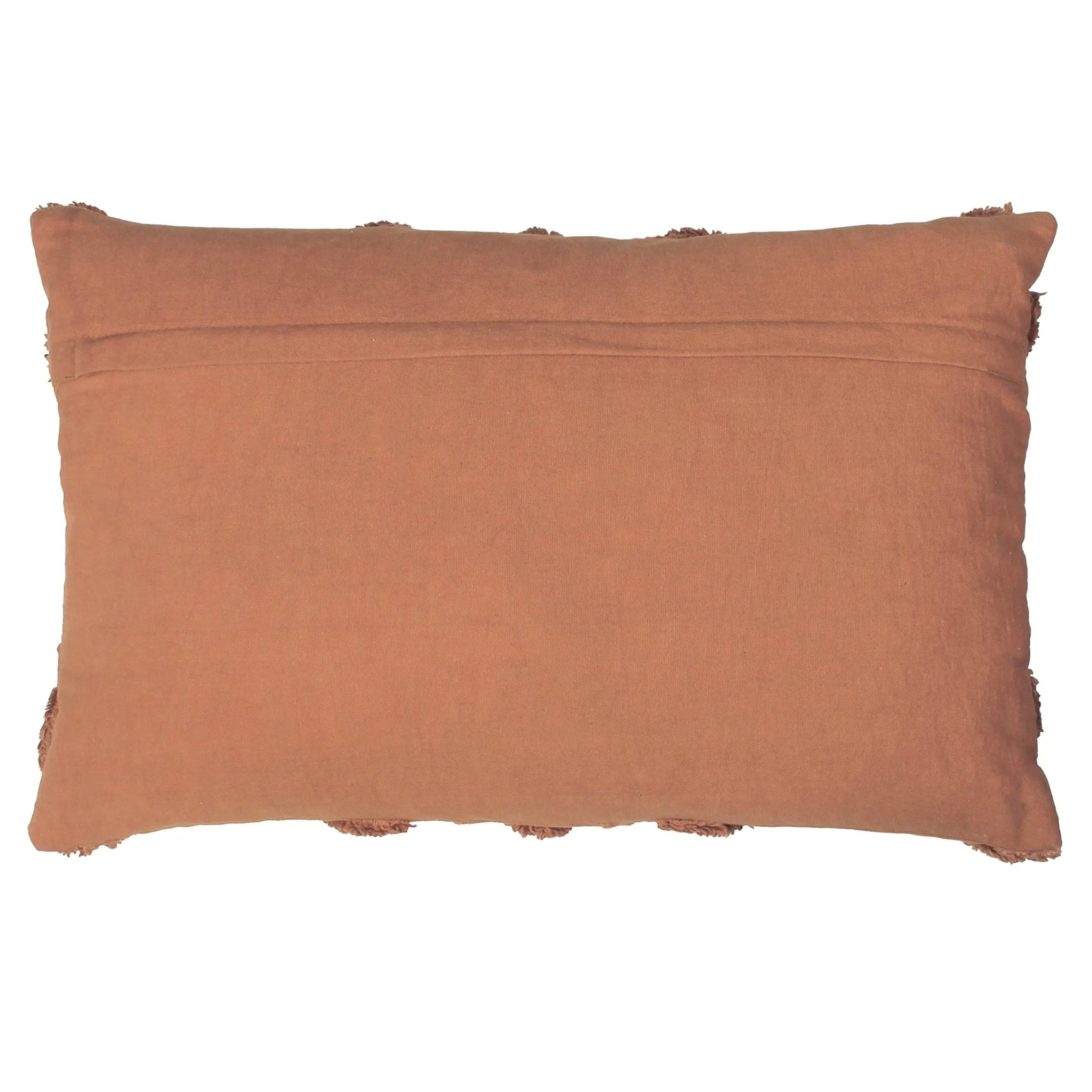 Tufted Geometric Cushion | Brick Orange | 30x50cm - Image 2