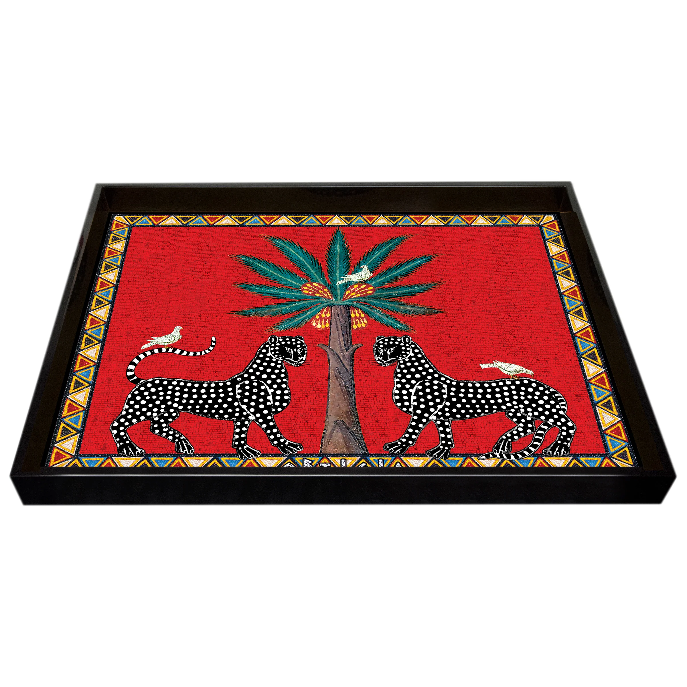 Mosaic Serving Tray | Red | Large - Image 3