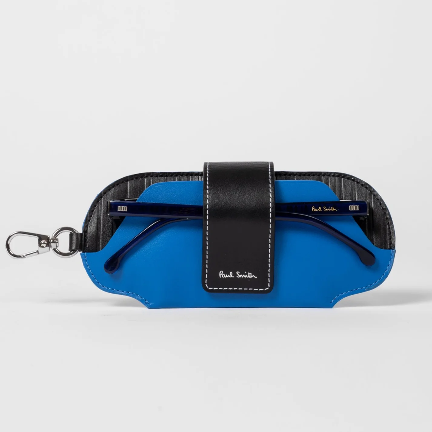 Men's Leather Glasses Case | Blue - Image 3
