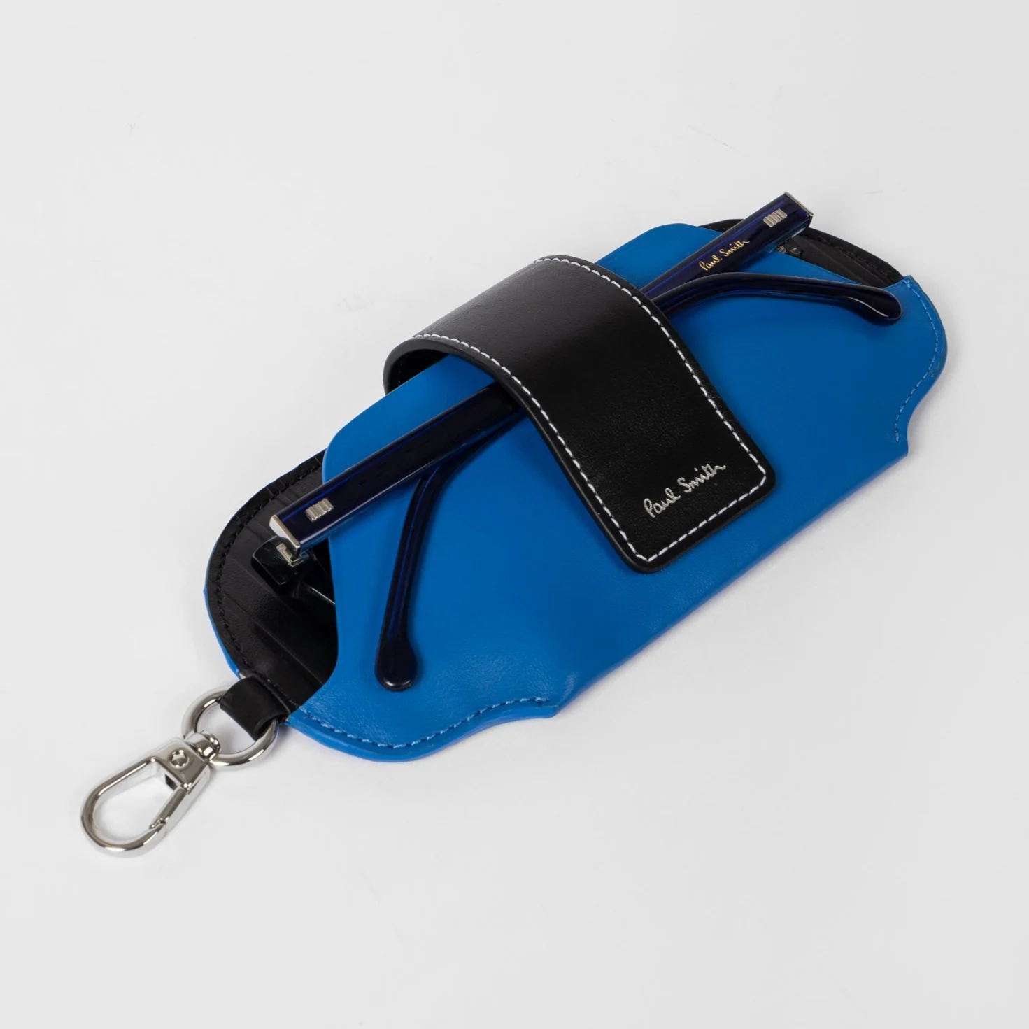 Men's Leather Glasses Case | Blue - Image 5