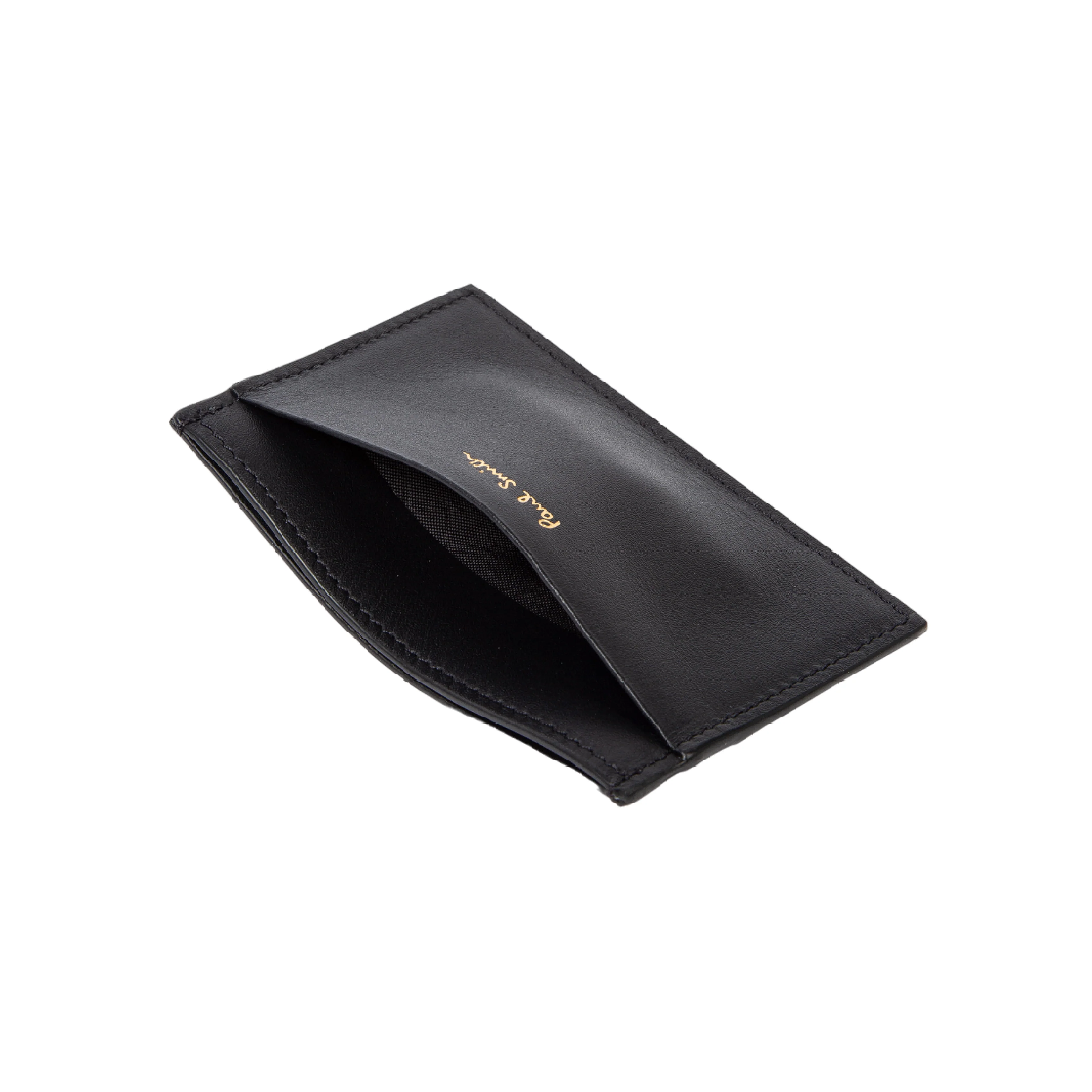 Men's Leather 'Signature Stripe' Card Holder | Black - Image 4