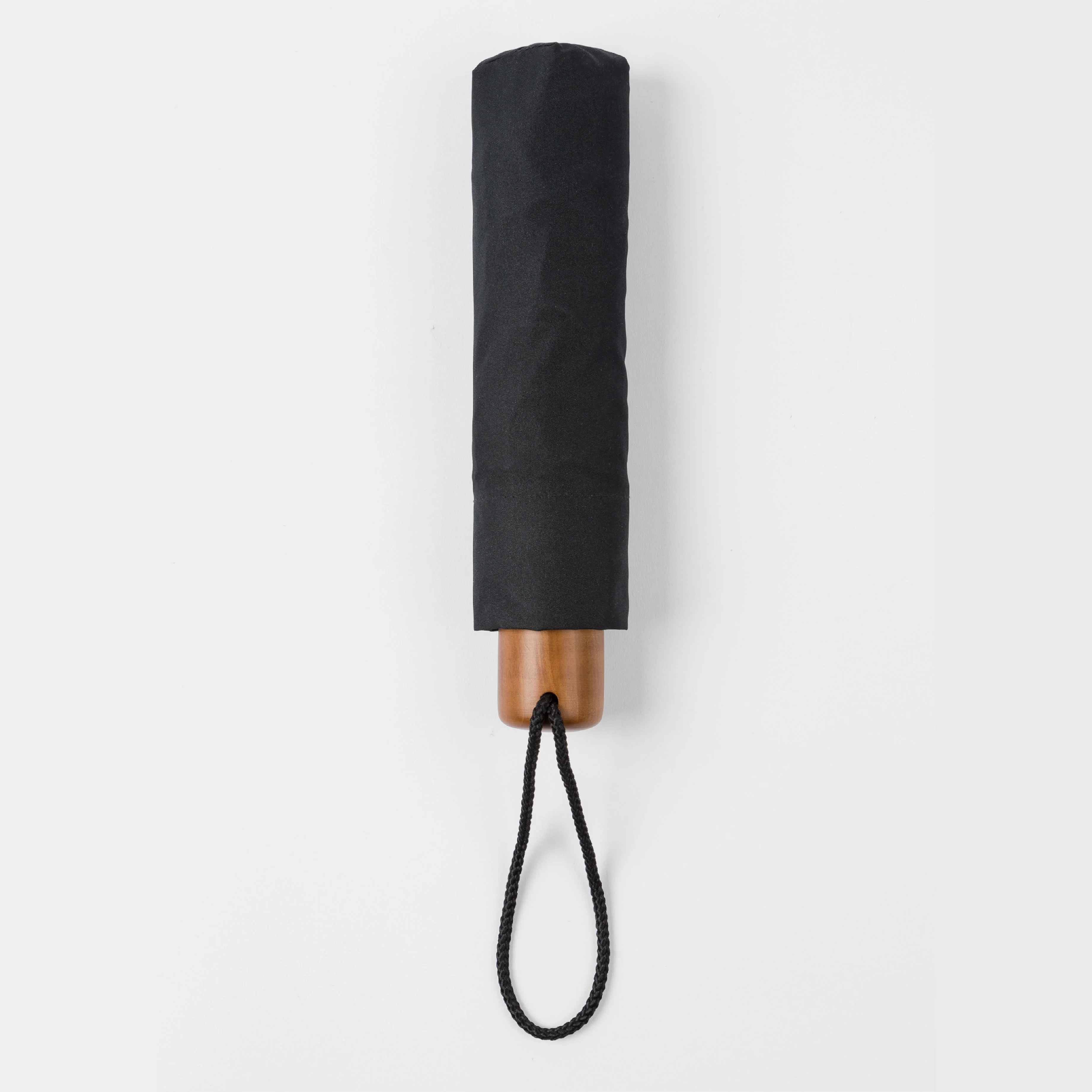 'Signature Stripe' Telescopic Umbrella | Black - Image 5