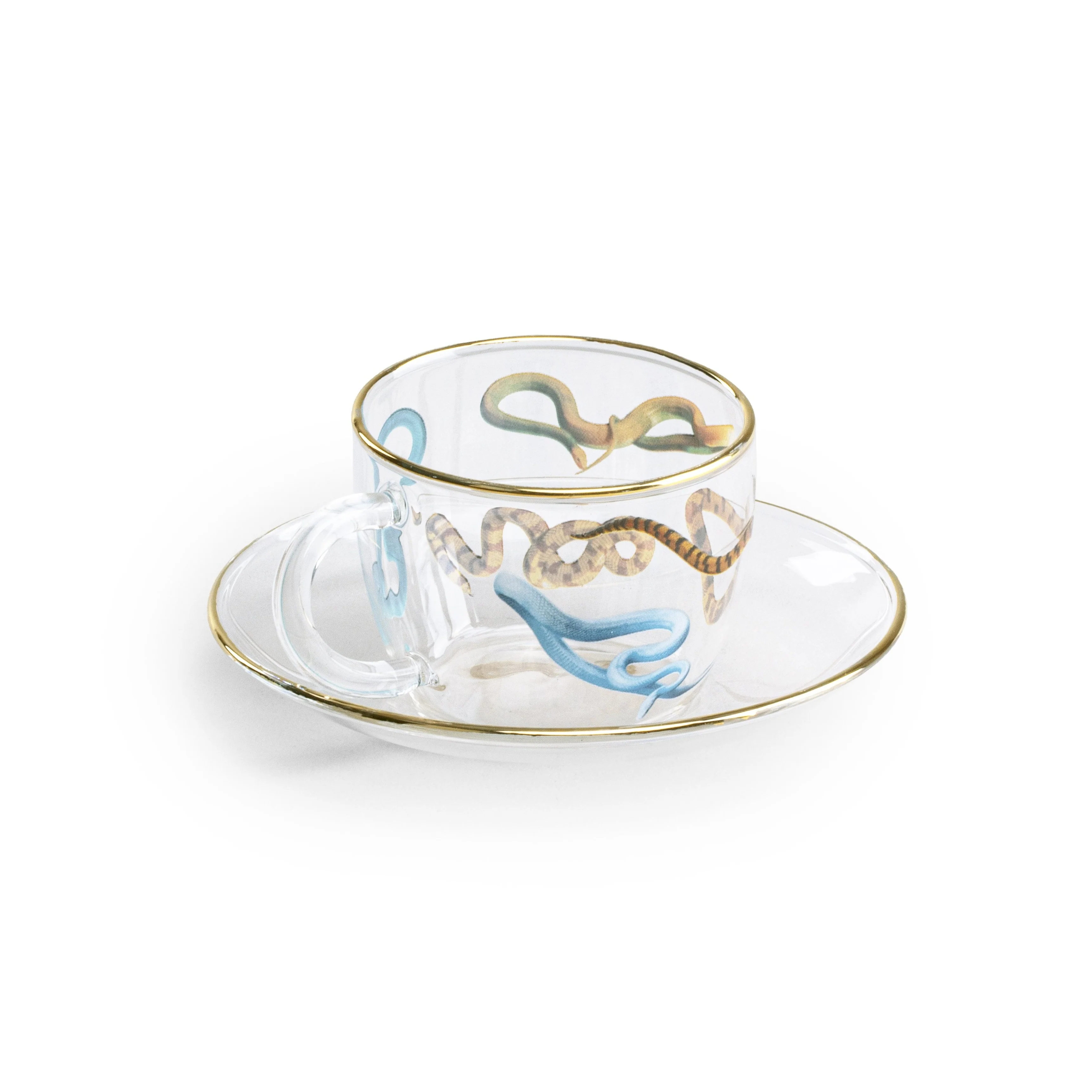 Glass Cup & Saucer | Toiletpaper | Snakes - Image 4