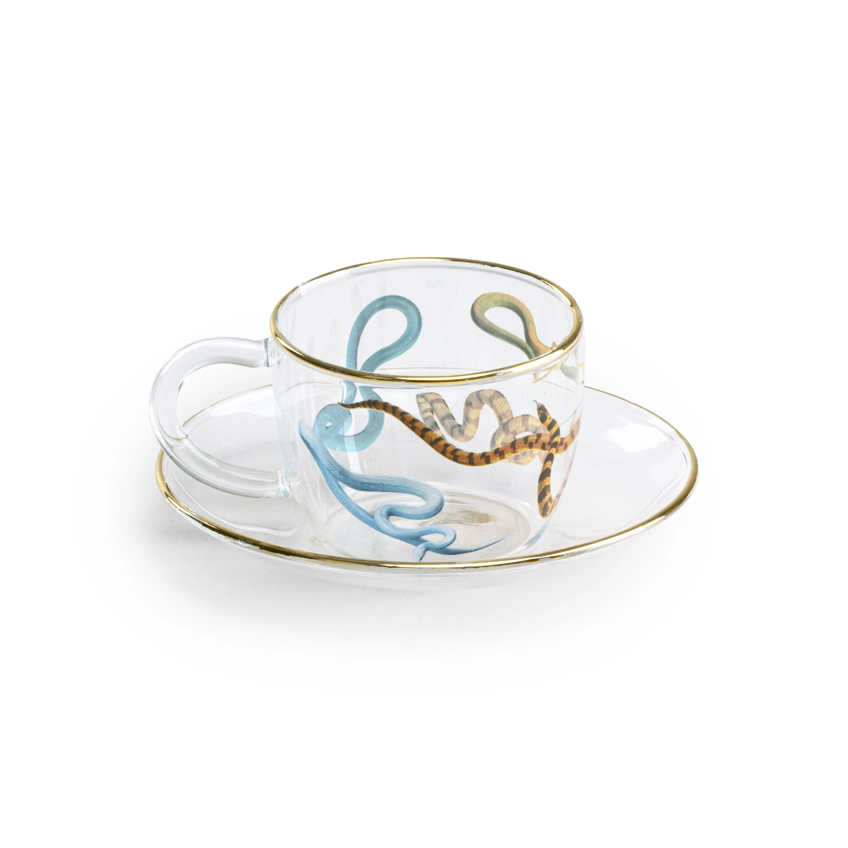 Glass Cup & Saucer | Toiletpaper | Snakes - Image 5