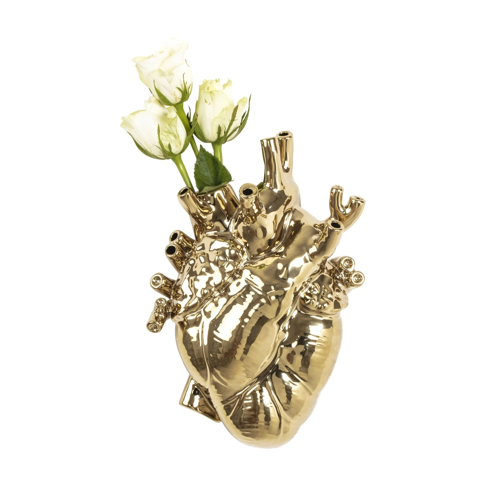 'Love in Bloom' Heart Vase | Gold - Image 2