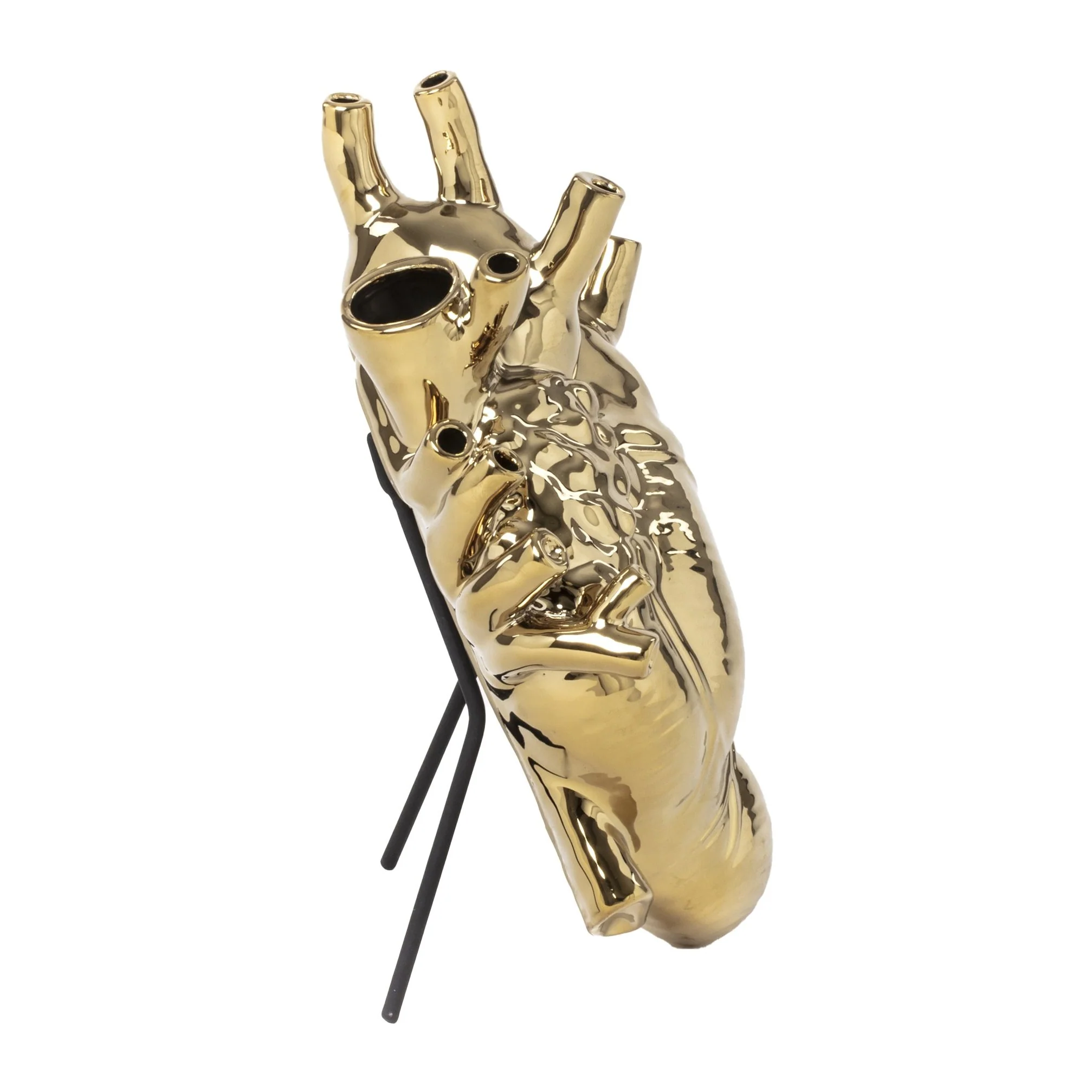 'Love in Bloom' Heart Vase | Gold - Image 3