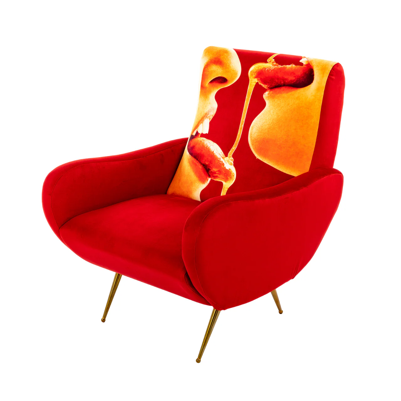 Honey Padded Armchair | Seletti Wears Toiletpaper | Red - Image 3