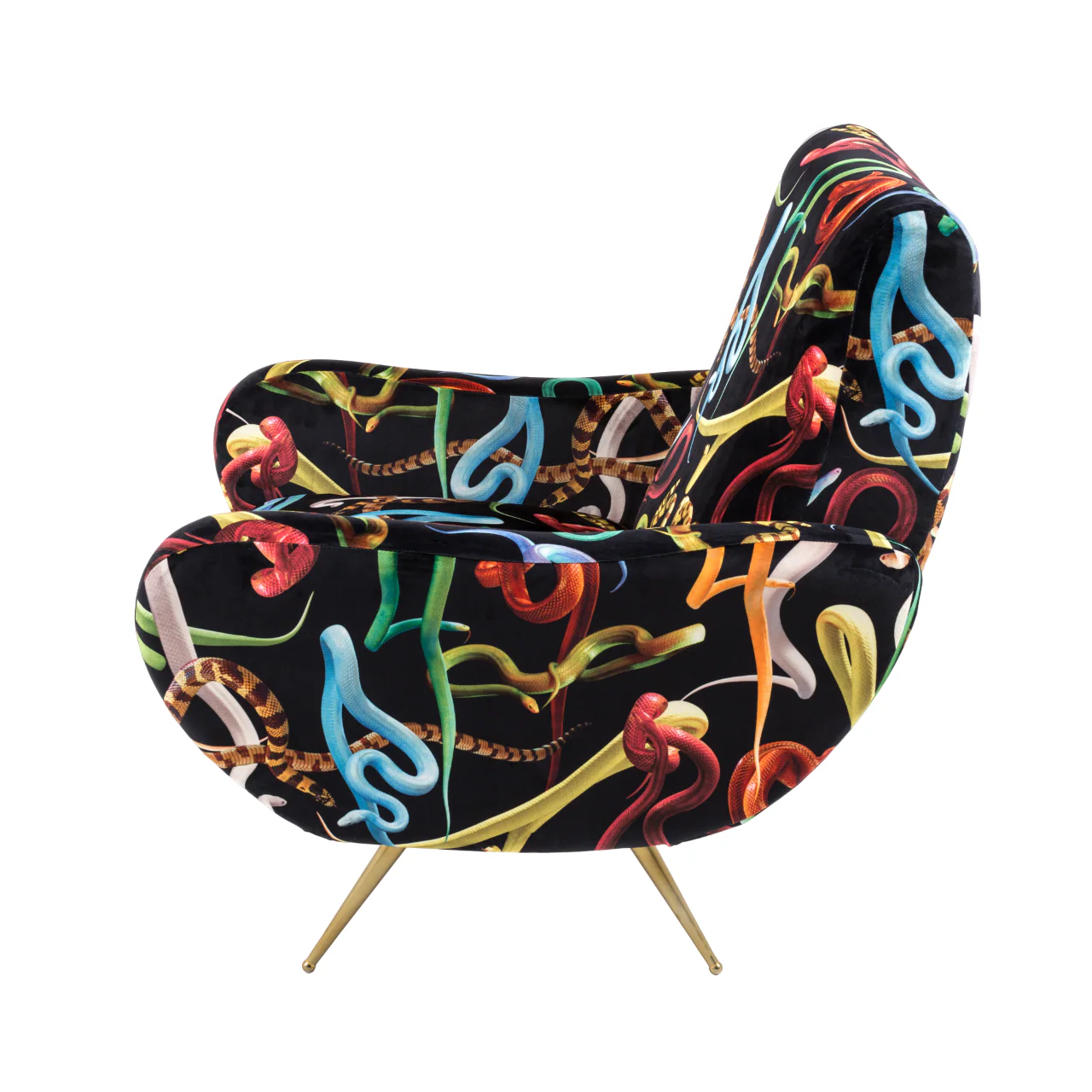 Snakes Padded Armchair | Seletti Wears Toiletpaper | Black - Image 5