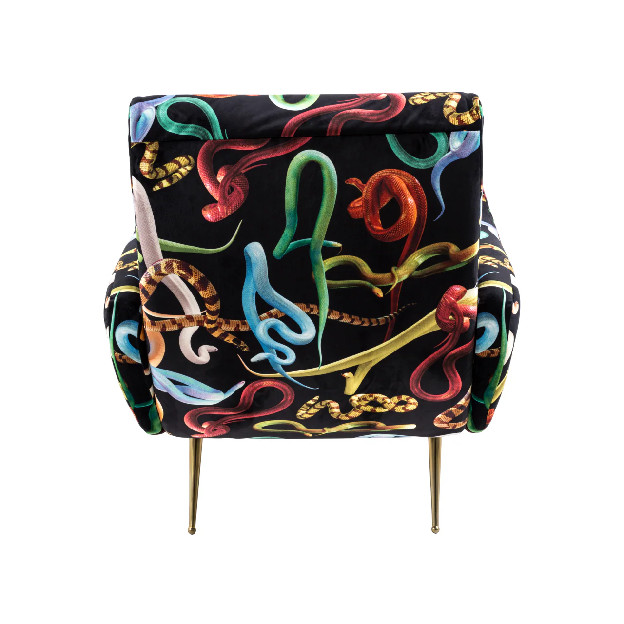 Snakes Padded Armchair | Seletti Wears Toiletpaper | Black - Image 6