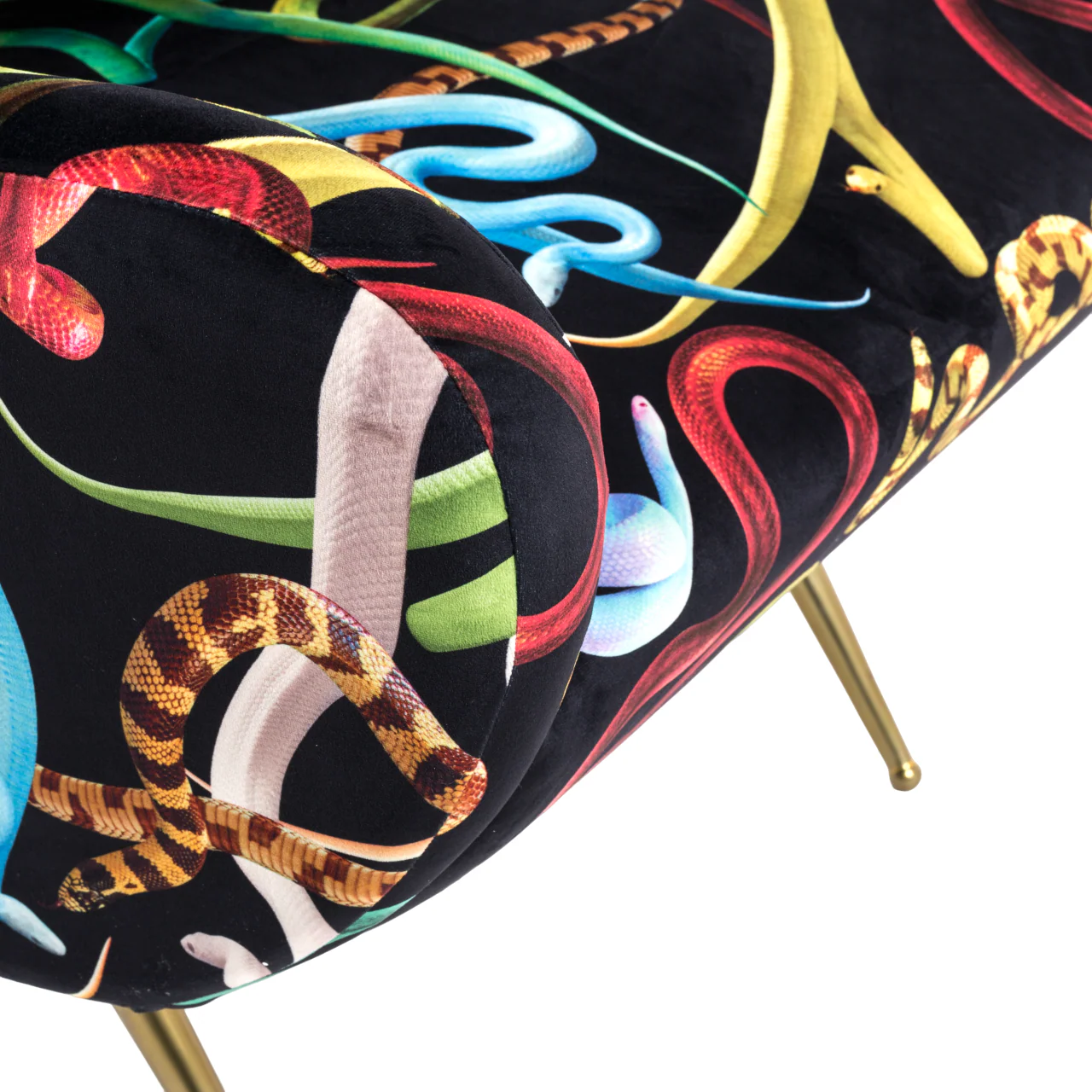 Snakes Padded Armchair | Seletti Wears Toiletpaper | Black - Image 7