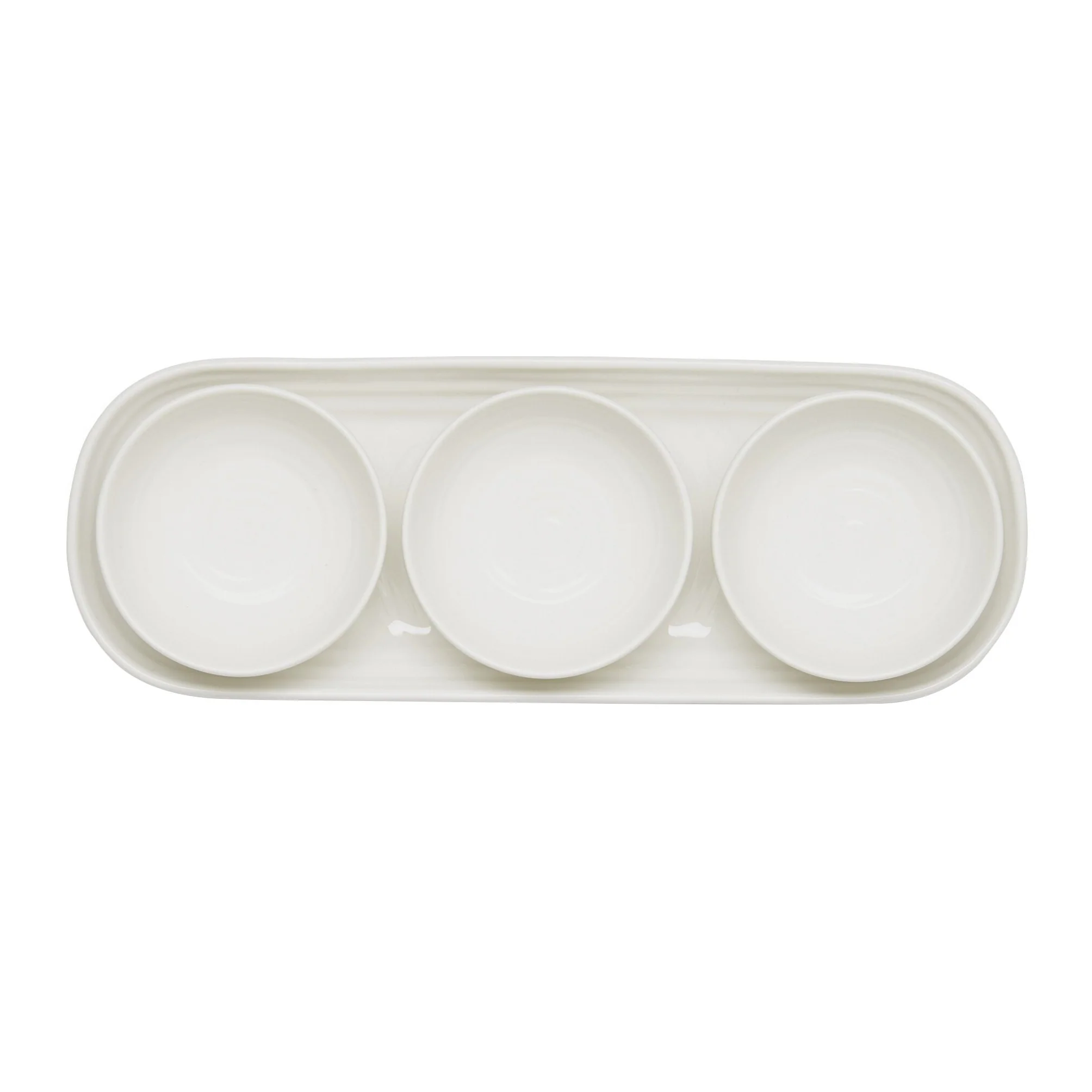 White Collection | Bowls & Tray Set | 3-Piece - Image 4