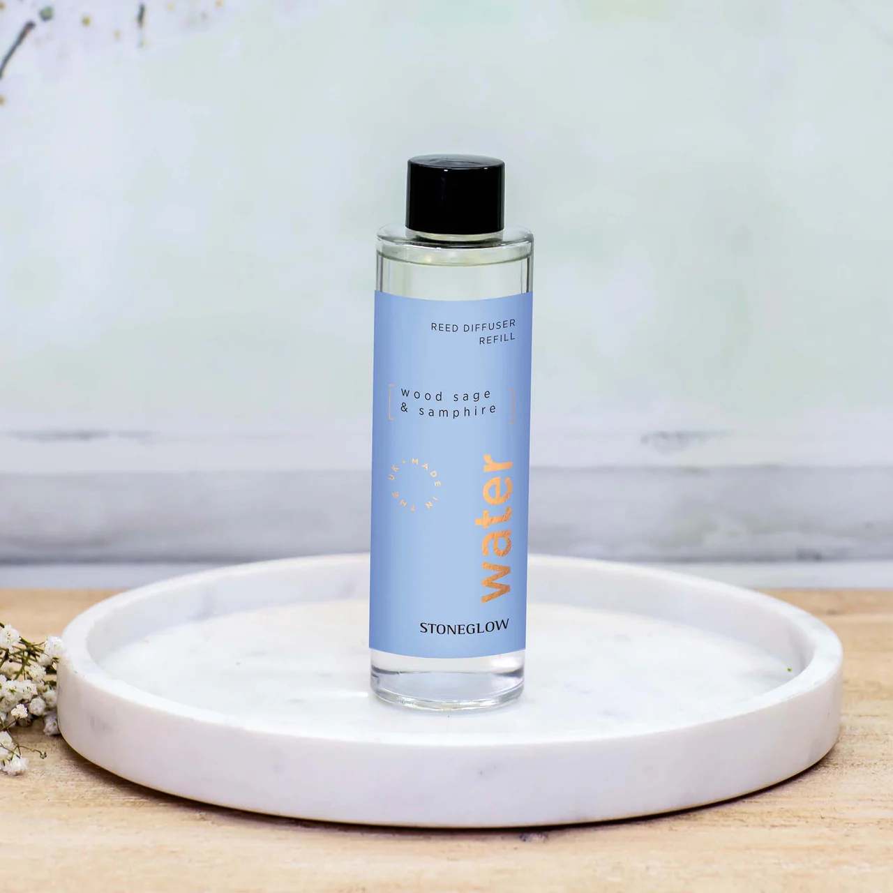 Elements Water Reed Diffuser Refill | Wood Sage & Samphire | 210ml - Image 2