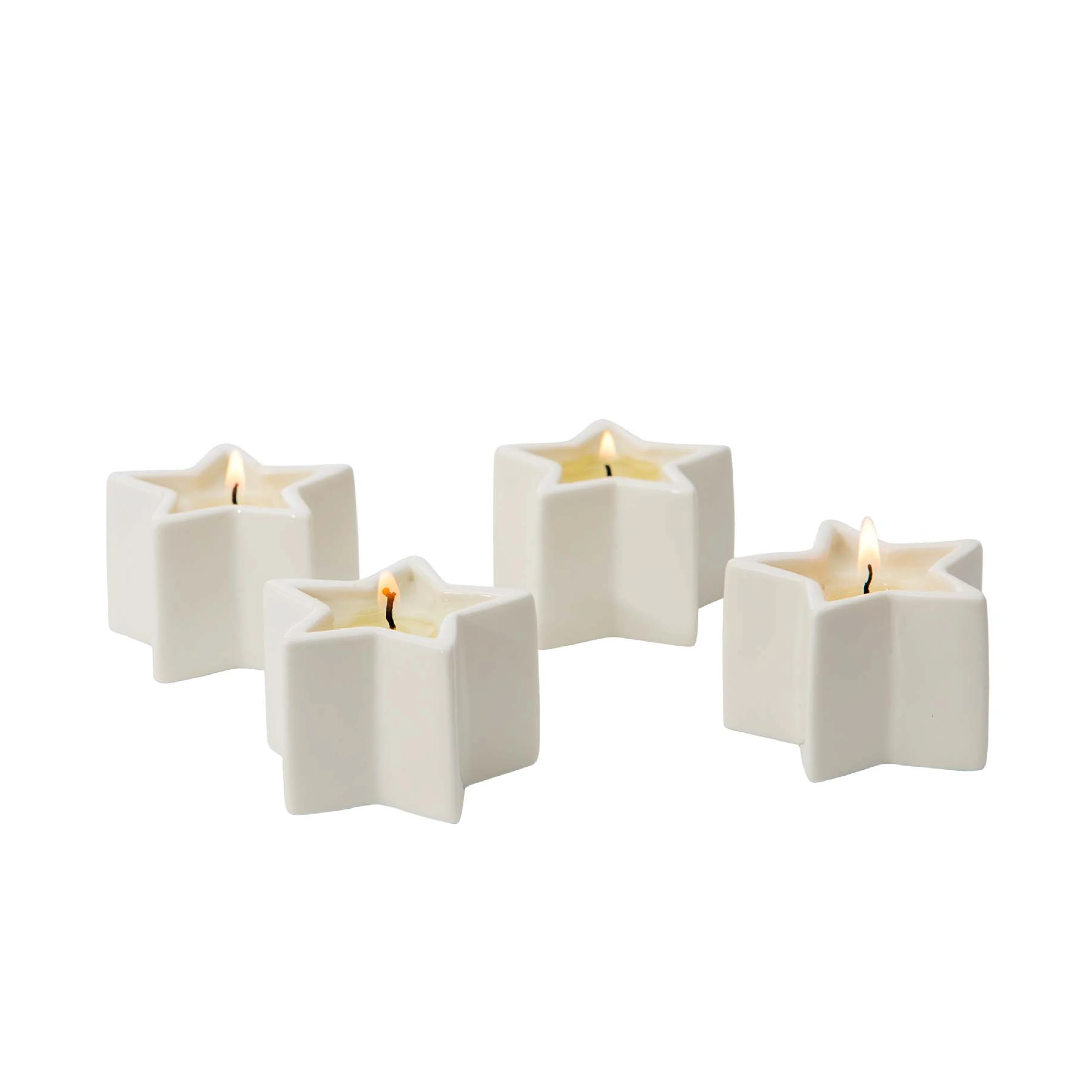 Festive Wishes Ceramic Star Scented Tealight Candles | Orange, Cinnamon & Clove | Set of 4 - Image 3