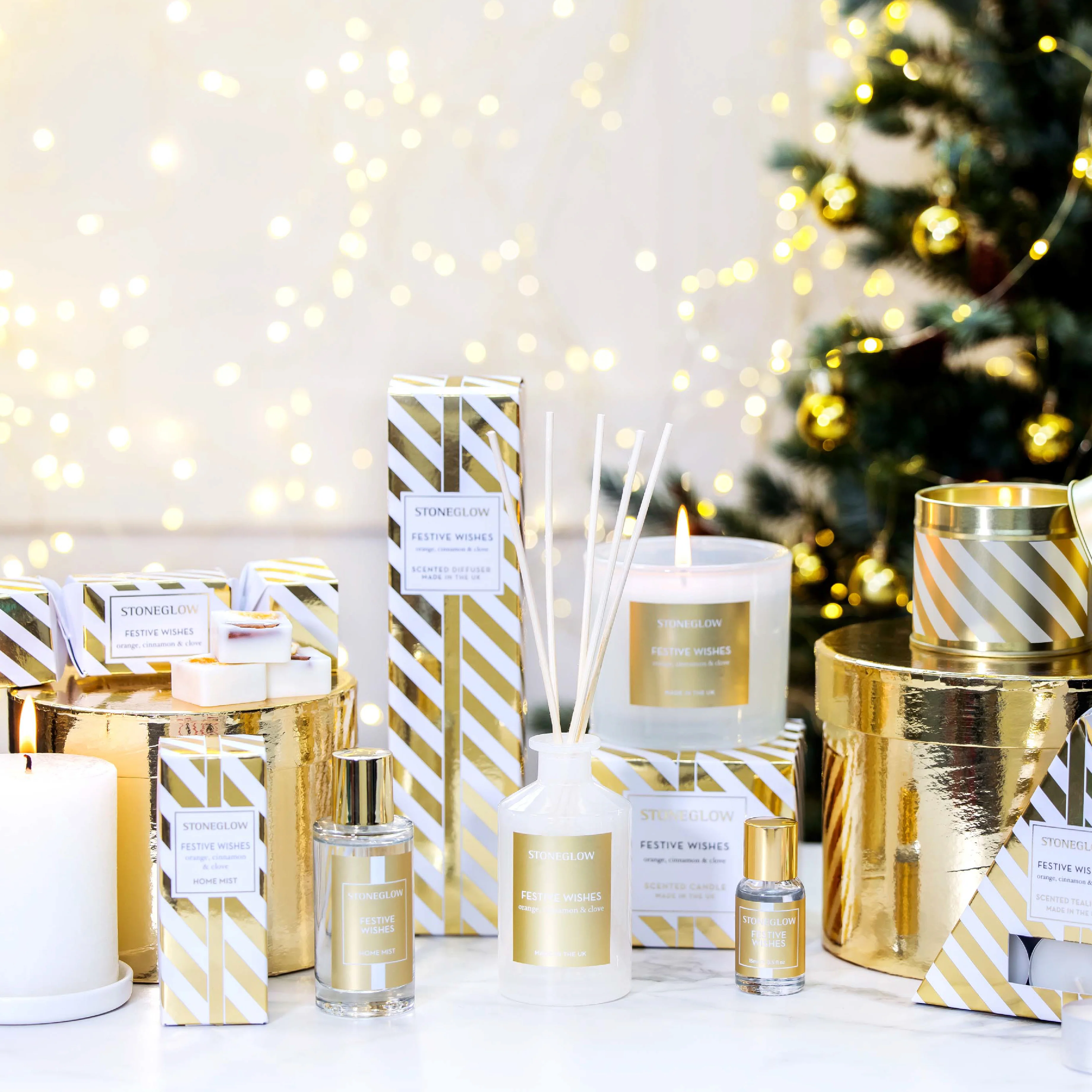 Festive Wishes Scented Candle | Orange, Cinnamon & Clove - Image 3