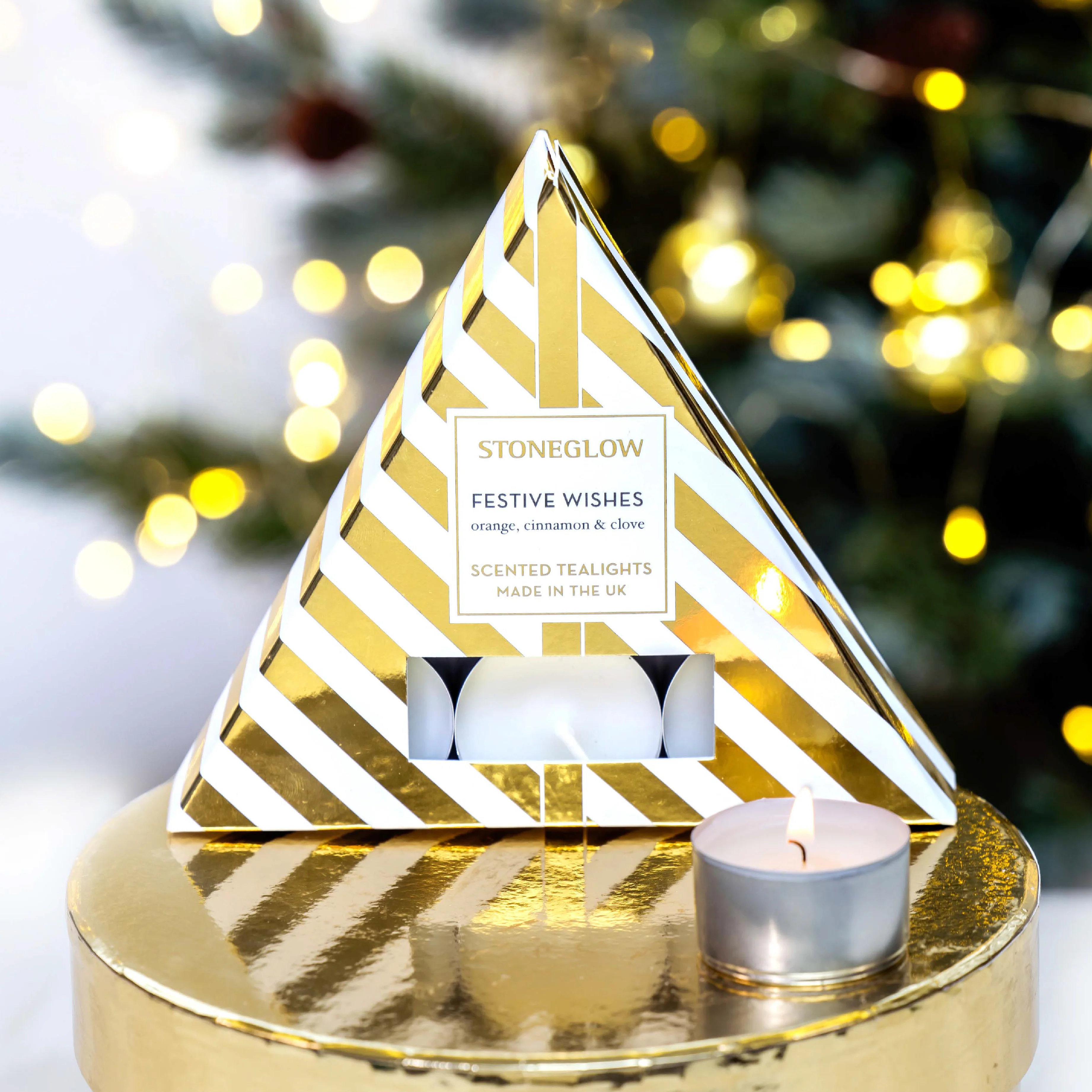 Festive Wishes Scented Tealight Candles | Orange, Cinnamon & Clove | Set of 6 - Image 2