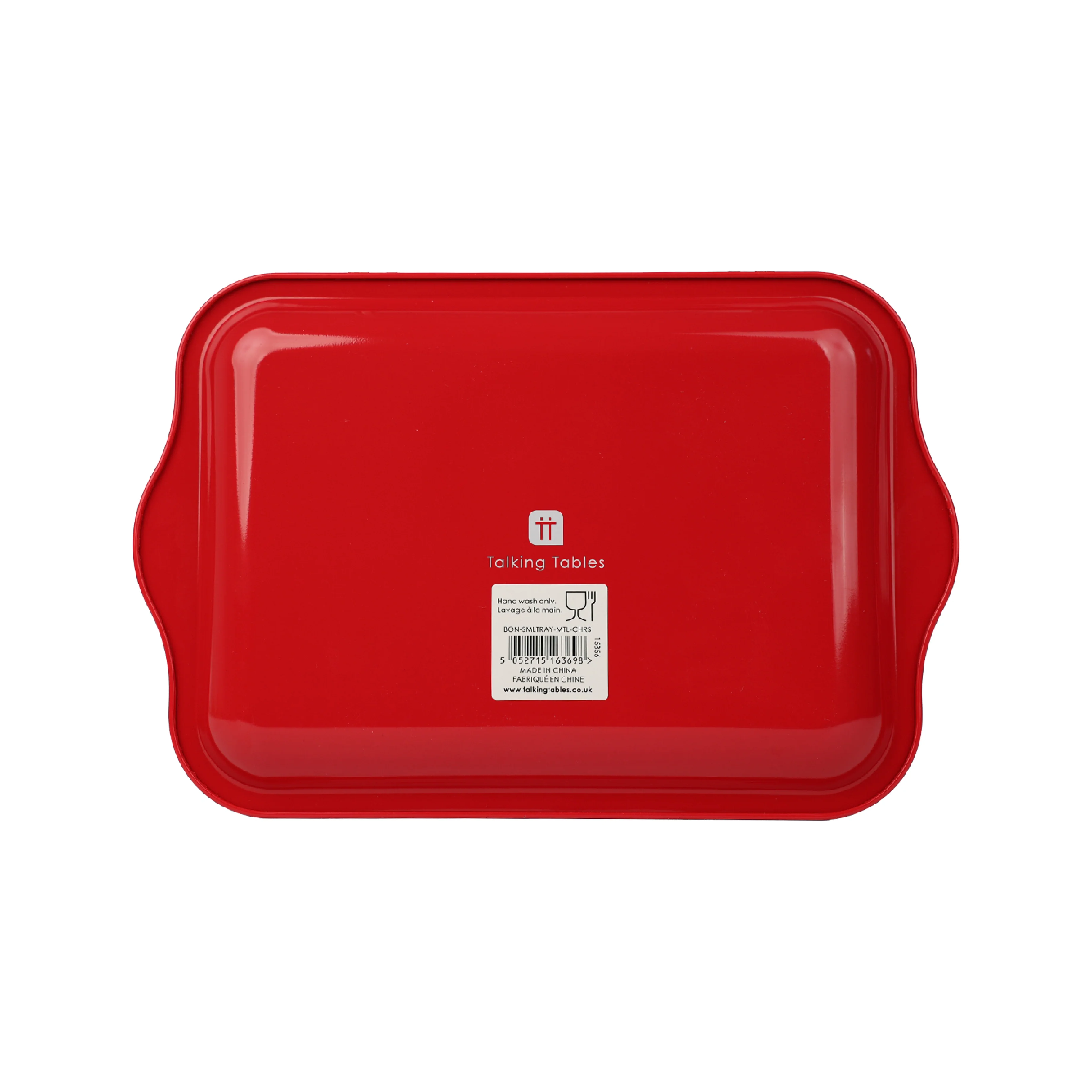 Bon Noel 'Cheers' Scalloped Serving Tray | Red & Green | 24cm - Image 3