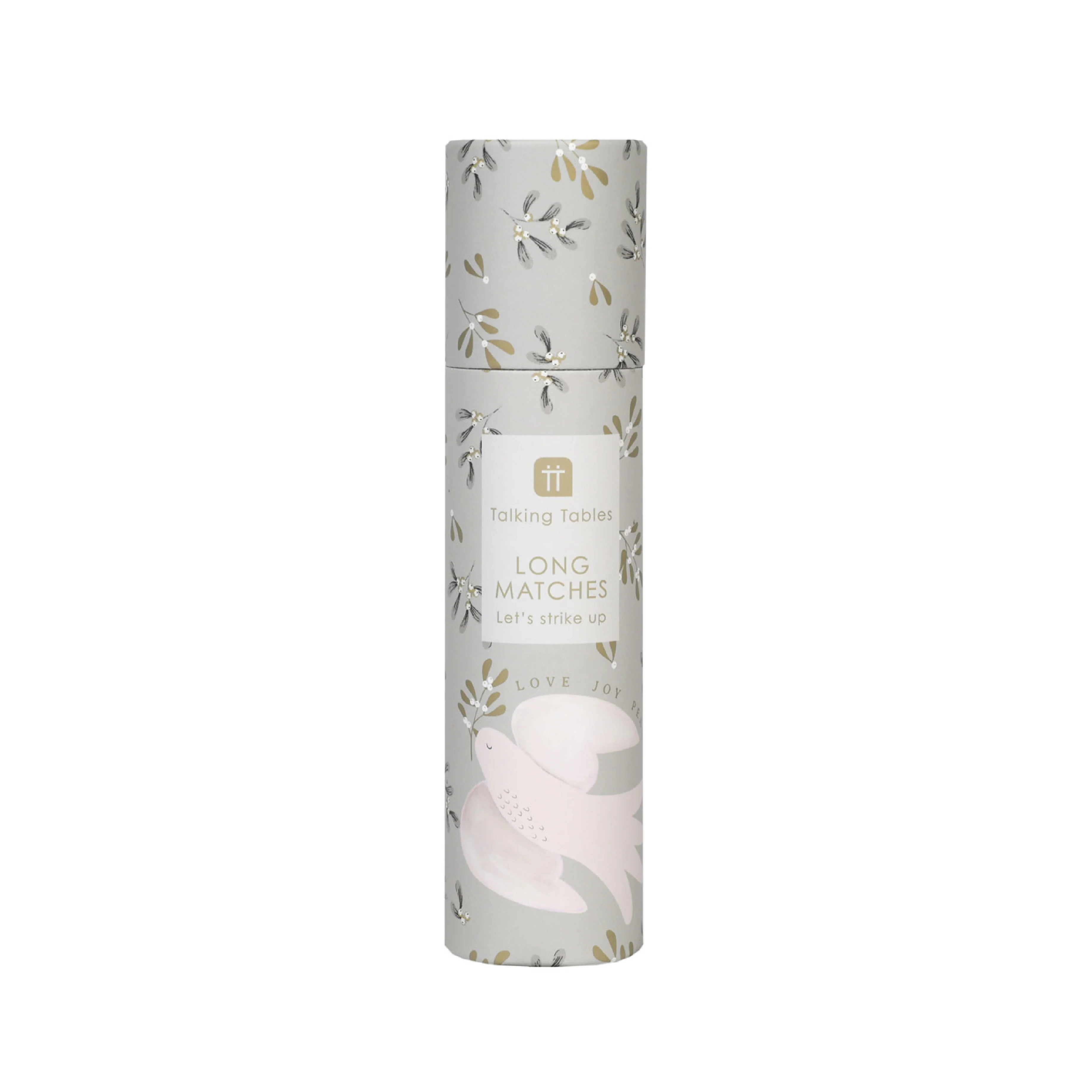 Festive Mistletoe & Dove Matches | Long | Set of 50