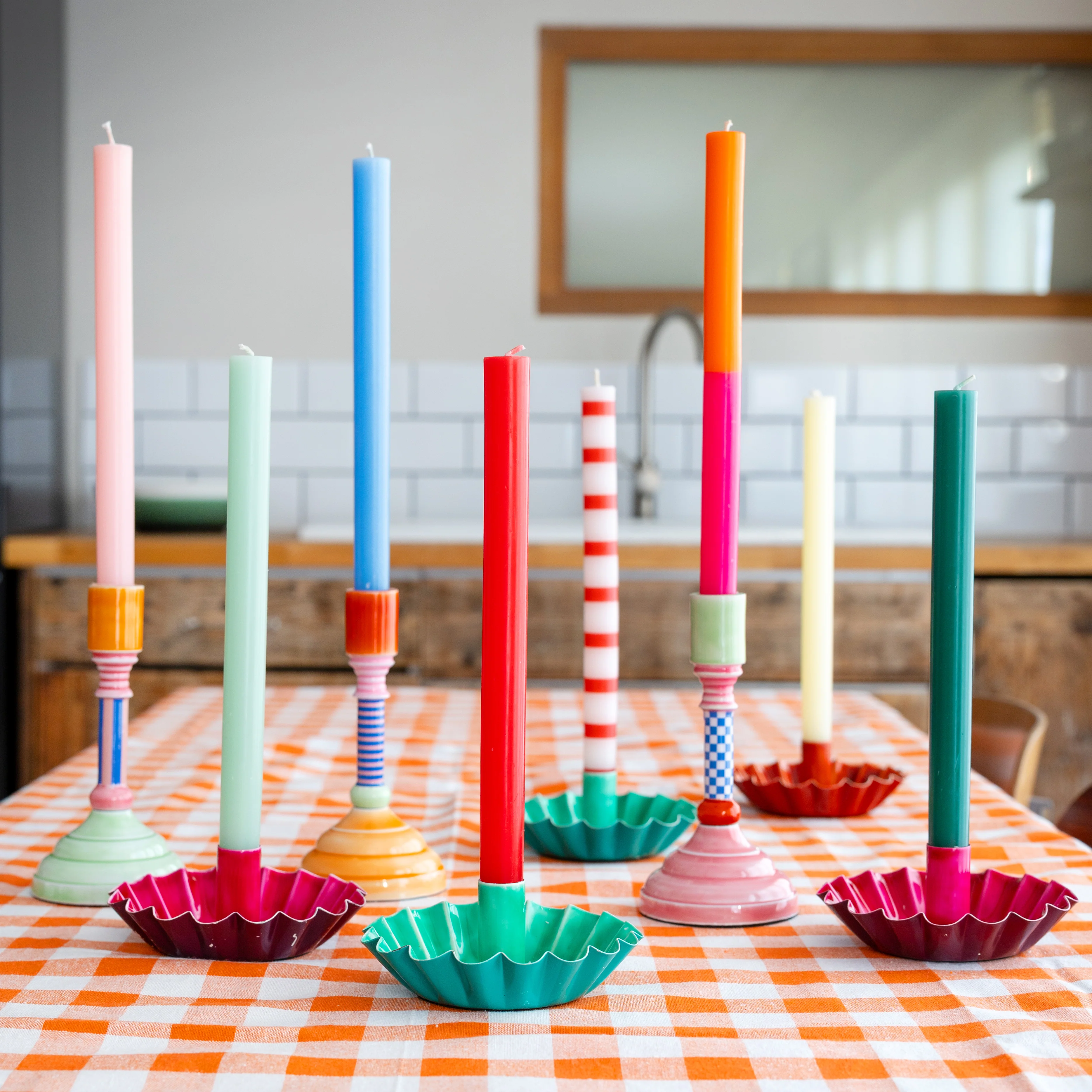 Festive Taper Candle | Green | 28cm - Image 3