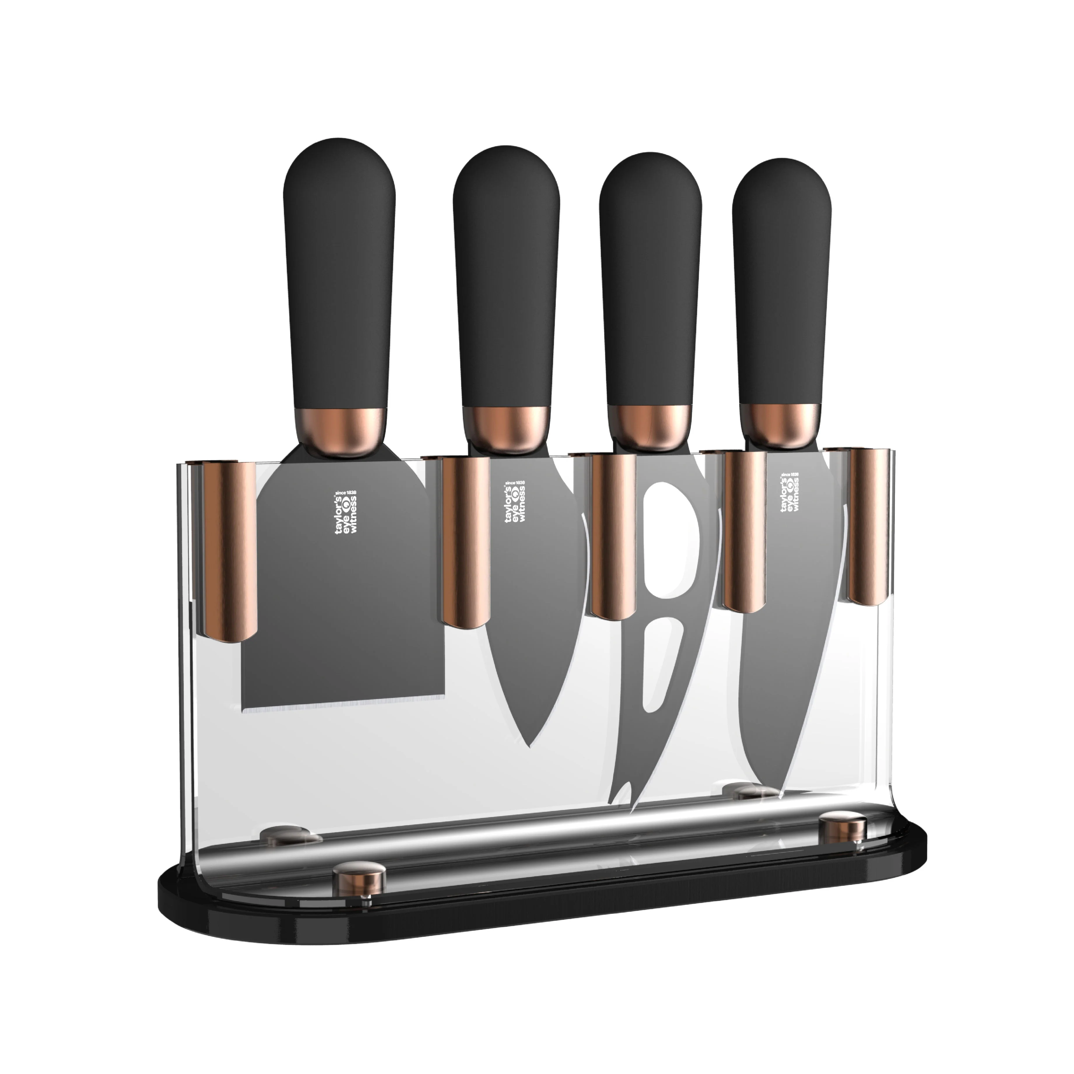 Brooklyn Cheese Knife & Block Set | Copper | 4 Piece - Image 4