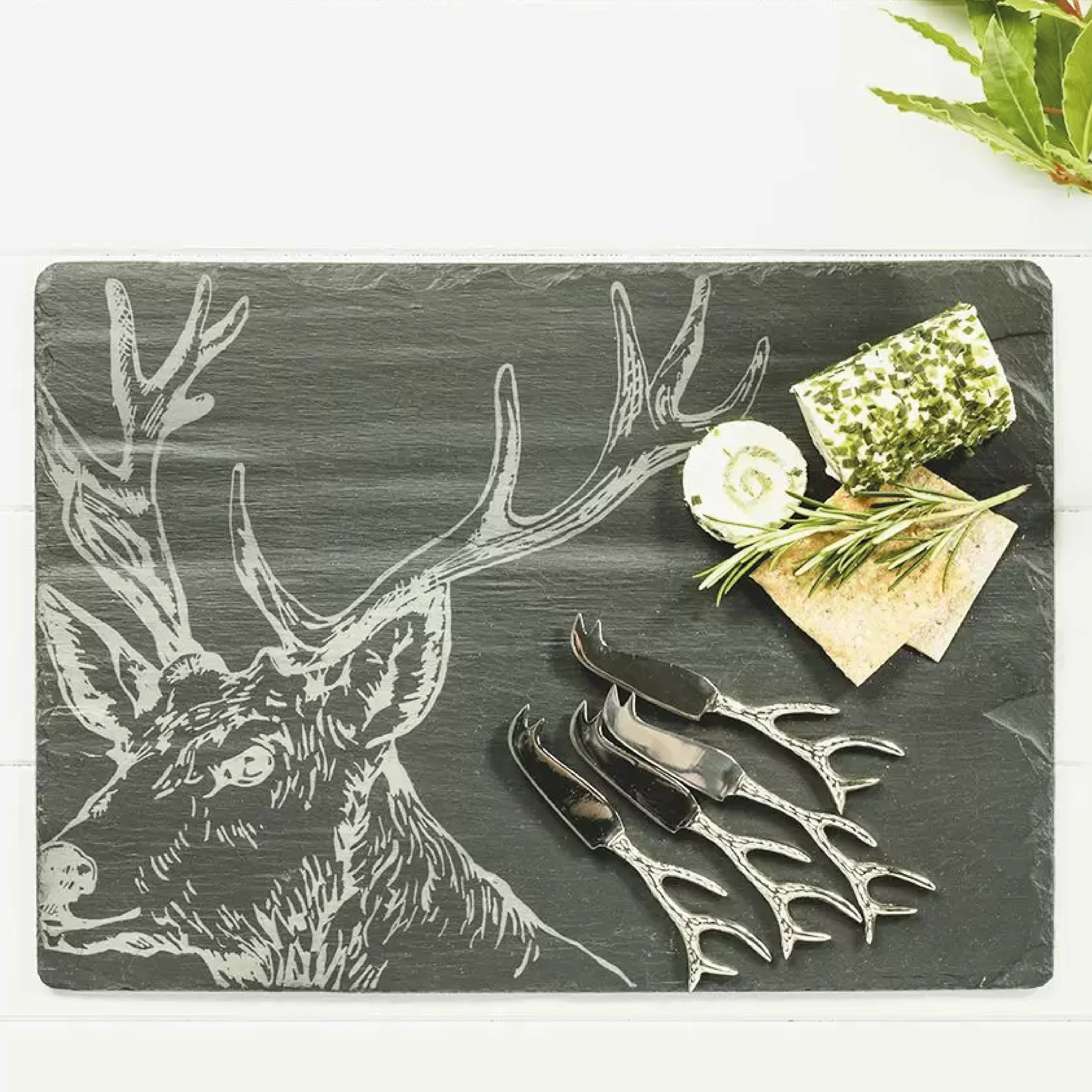 Cheese Knife Set | Mini Stag Antler | 4-Piece - Image 4