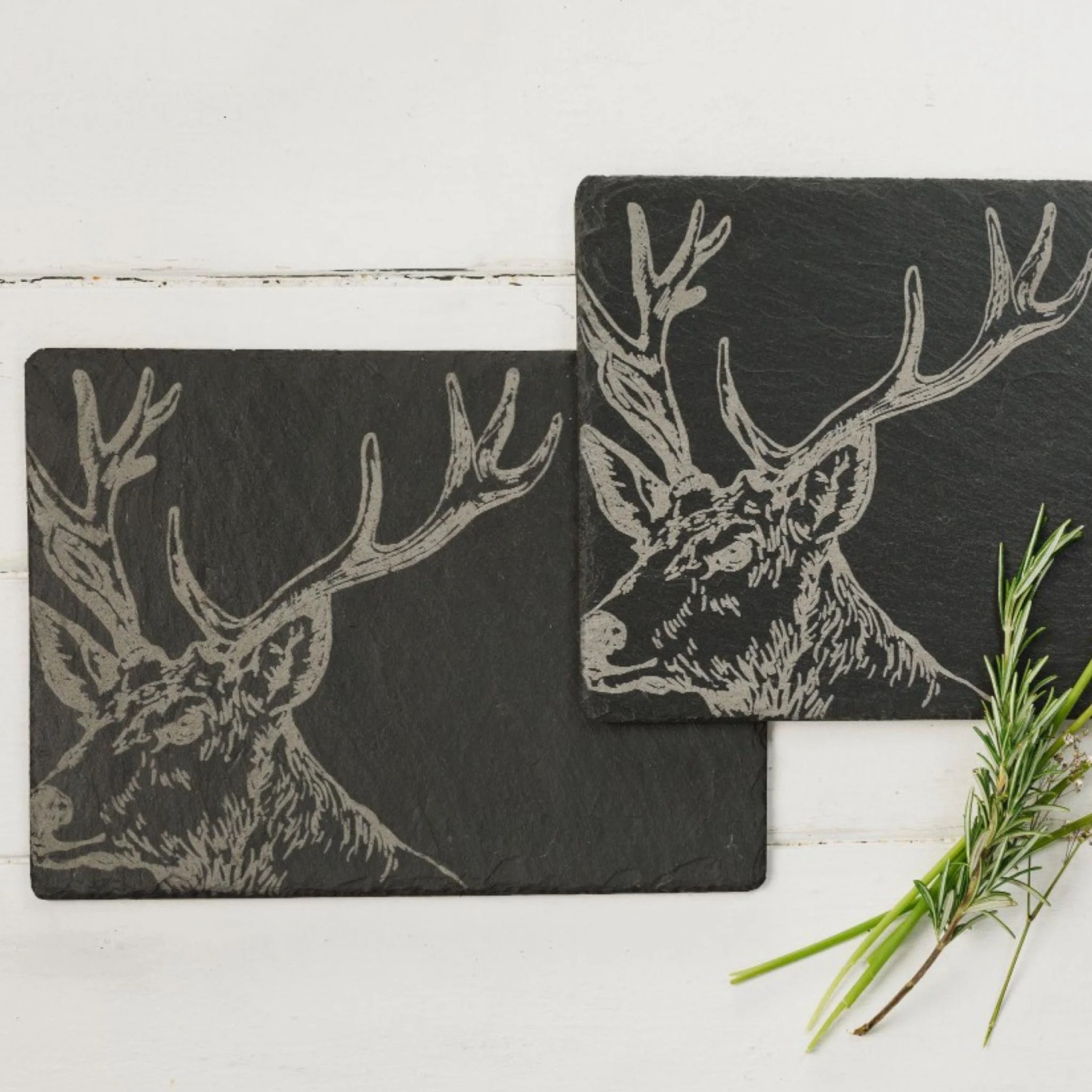 Rectangular Tablemats | Etched Stag | Set of 2 - Image 2