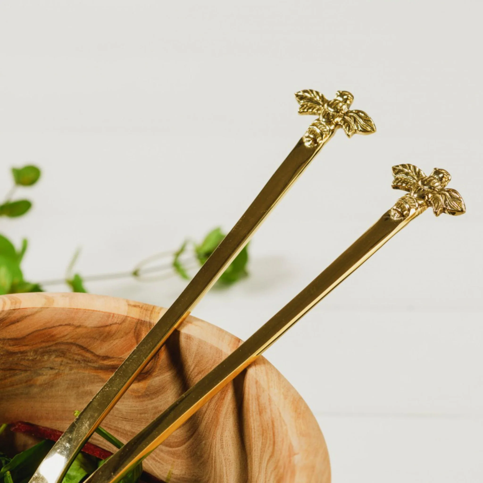 Salad Server Set | Gold Bee | 2-Piece - Image 2