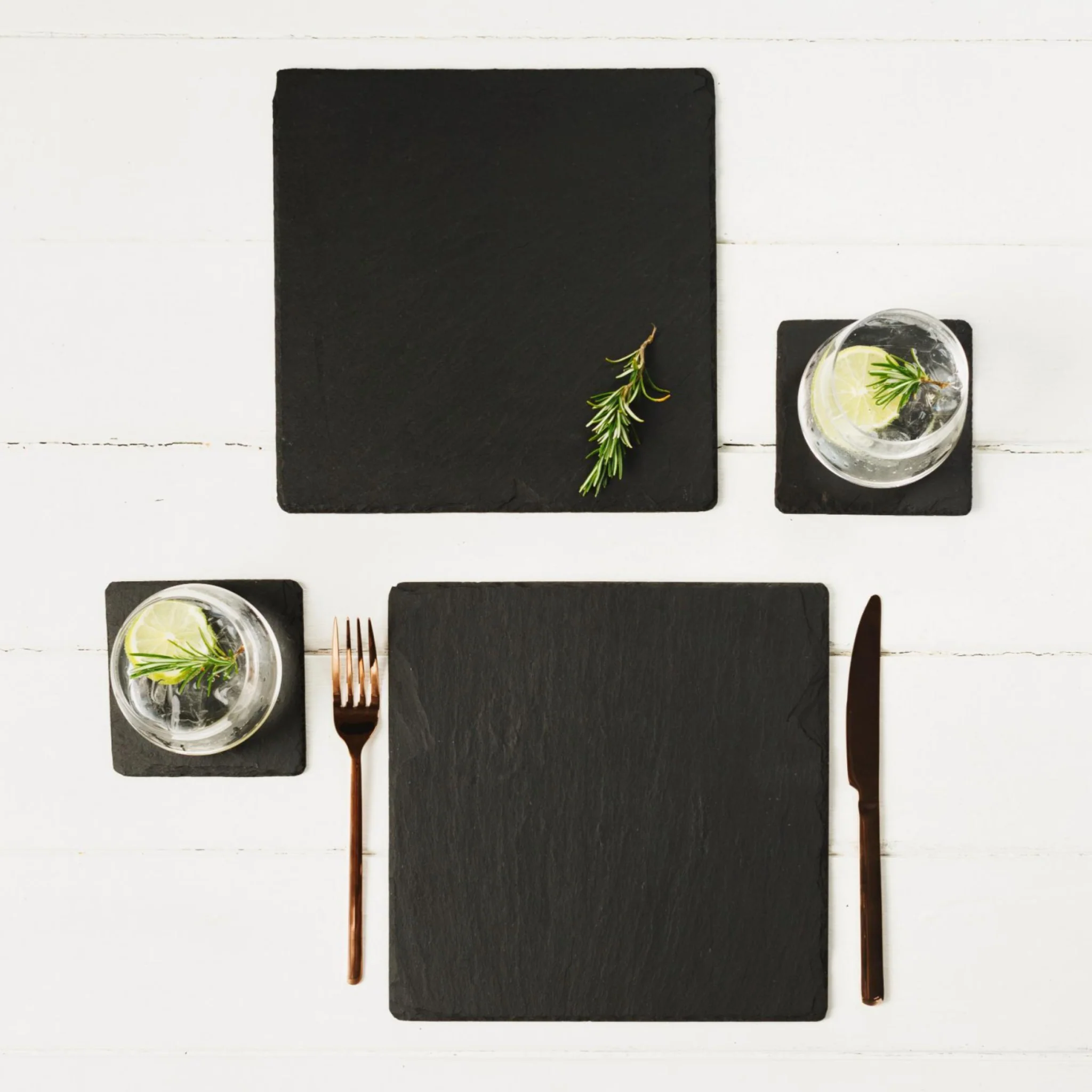 Square Placemats | Natural Slate | Set of 2 - Image 4