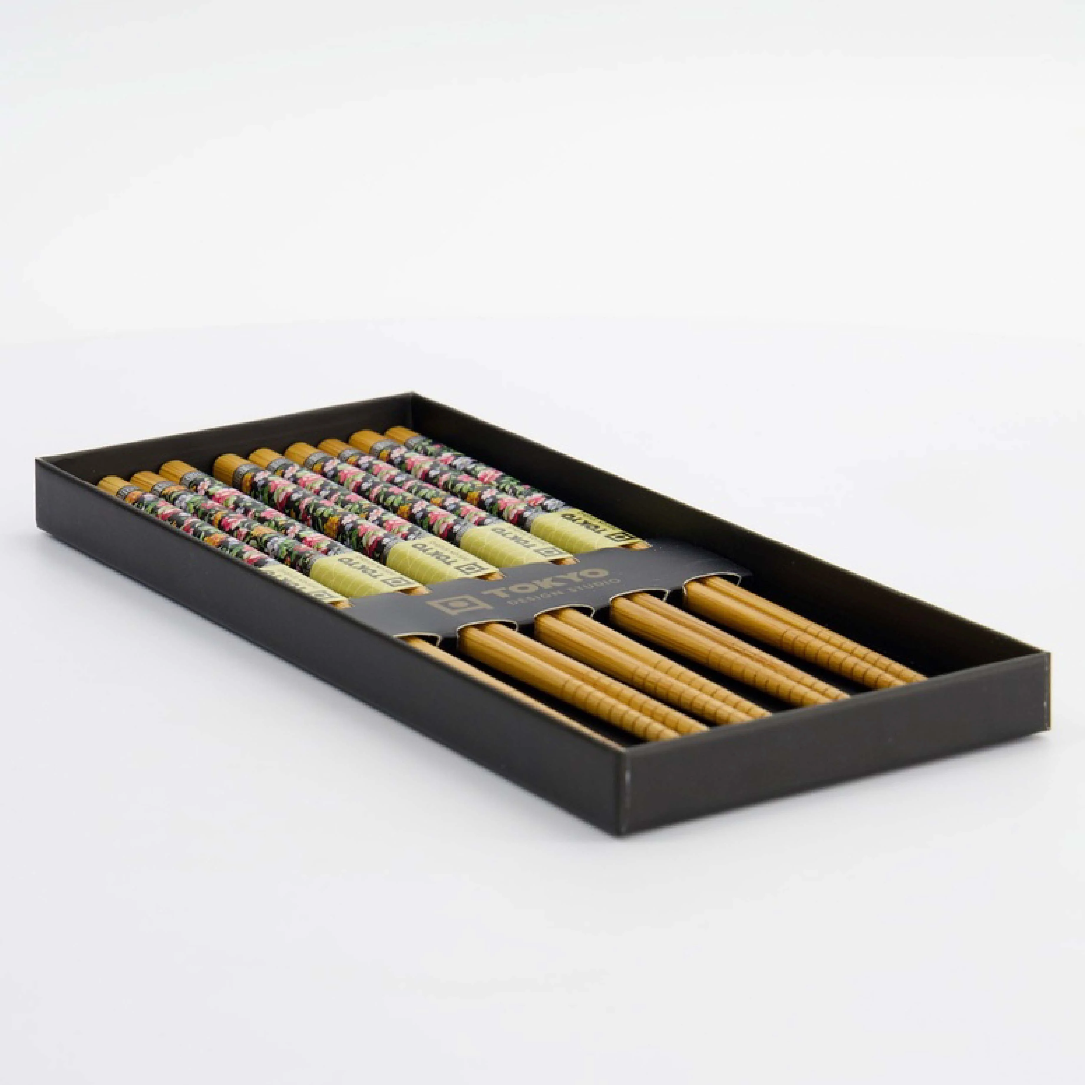 Floral Chopstick Set | Multicolour | 5 Piece - Image 2