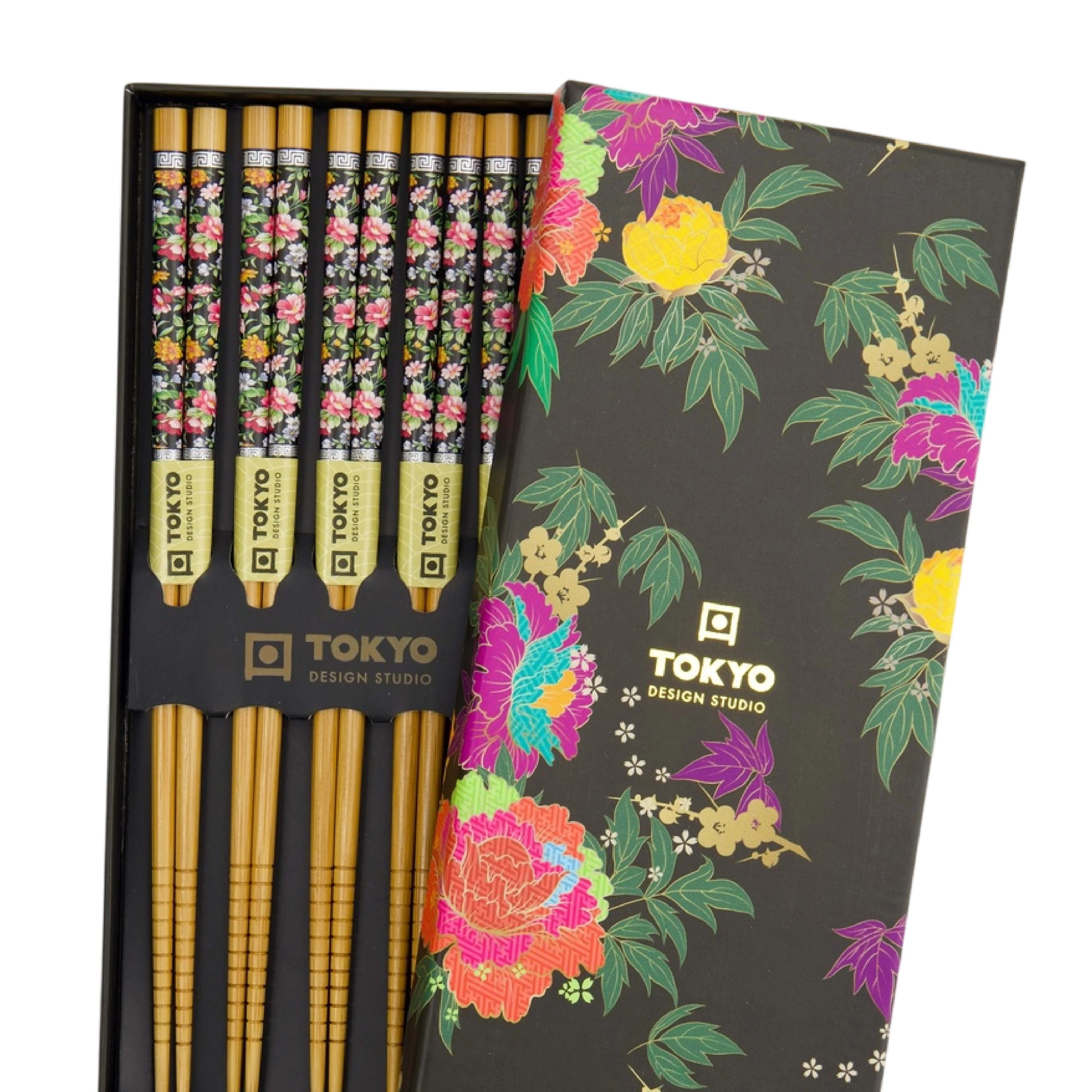 Floral Chopstick Set | Multicolour | 5 Piece - Image 5