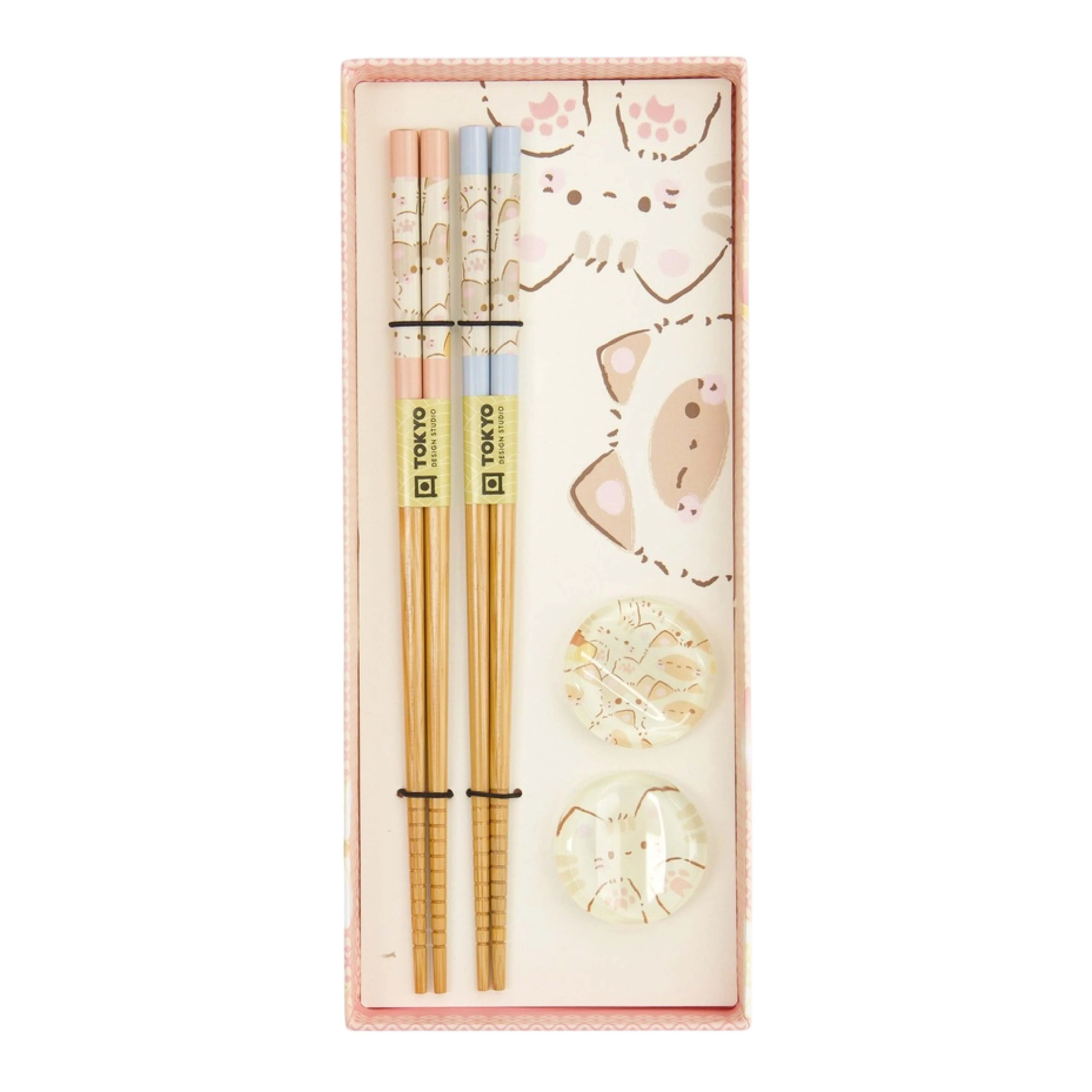 Kawaii Cats Chopstick Set | Pastel | 4 Piece - Image 3