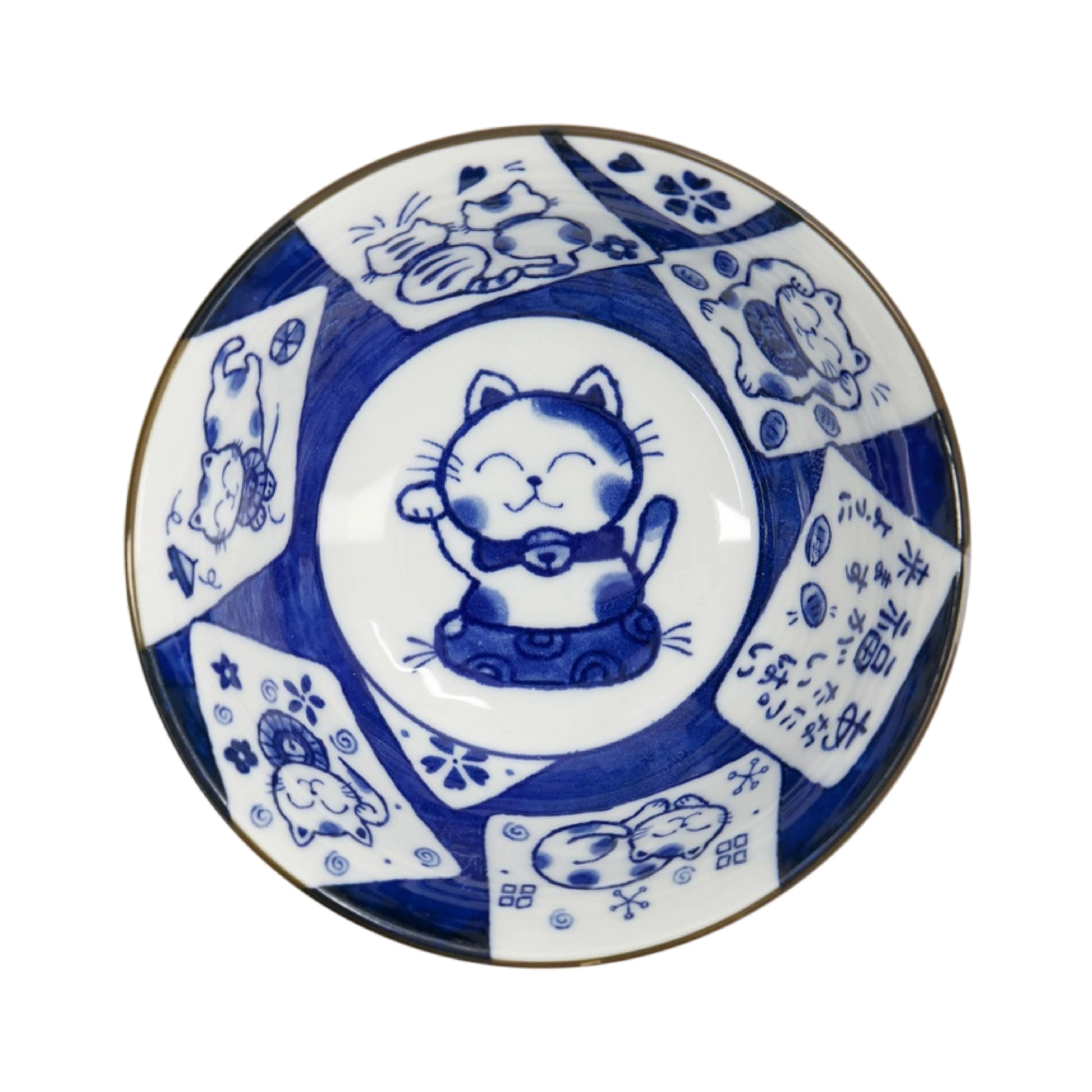 Kawaii Cats Tayo Bowl | Blue & White | 15cm - Image 3