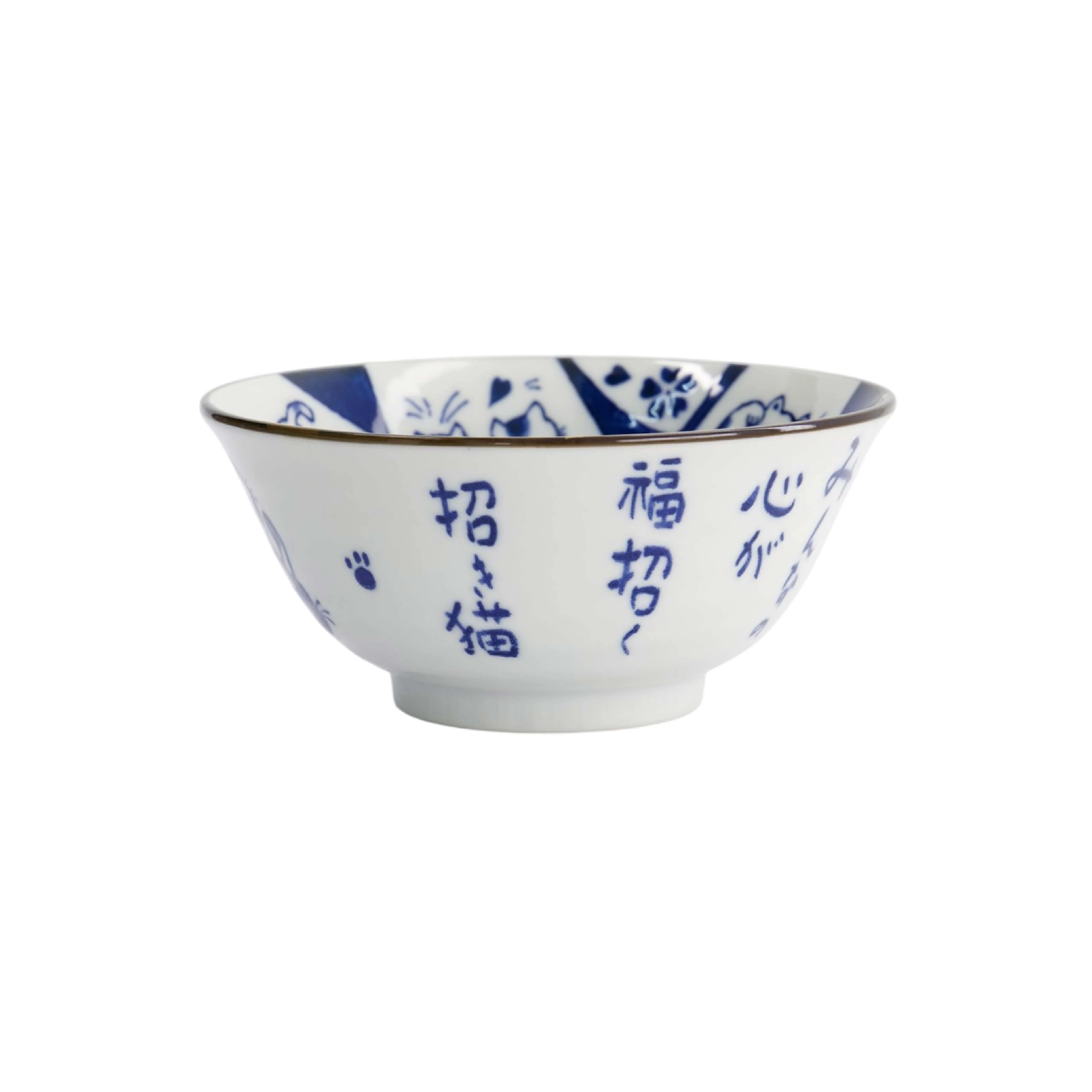 Kawaii Cats Tayo Bowl | Blue & White | 15cm - Image 4