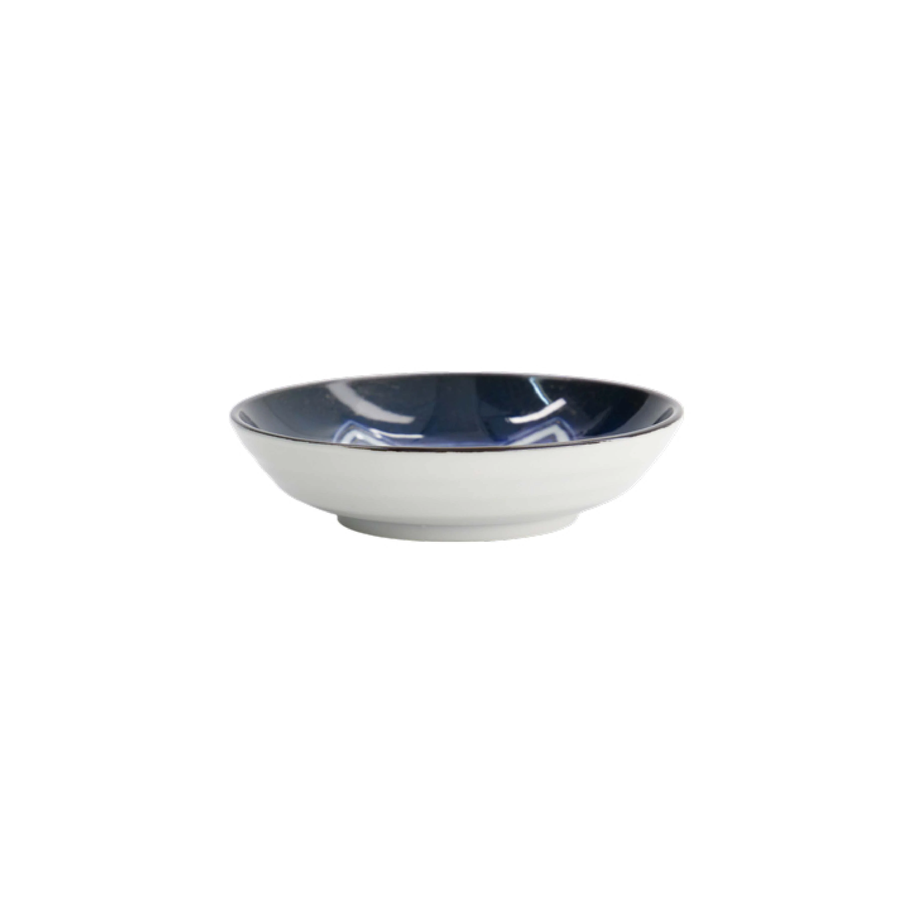Kawaii Lucky Cat Sauce Bowl | Blue & White | 10cm - Image 3