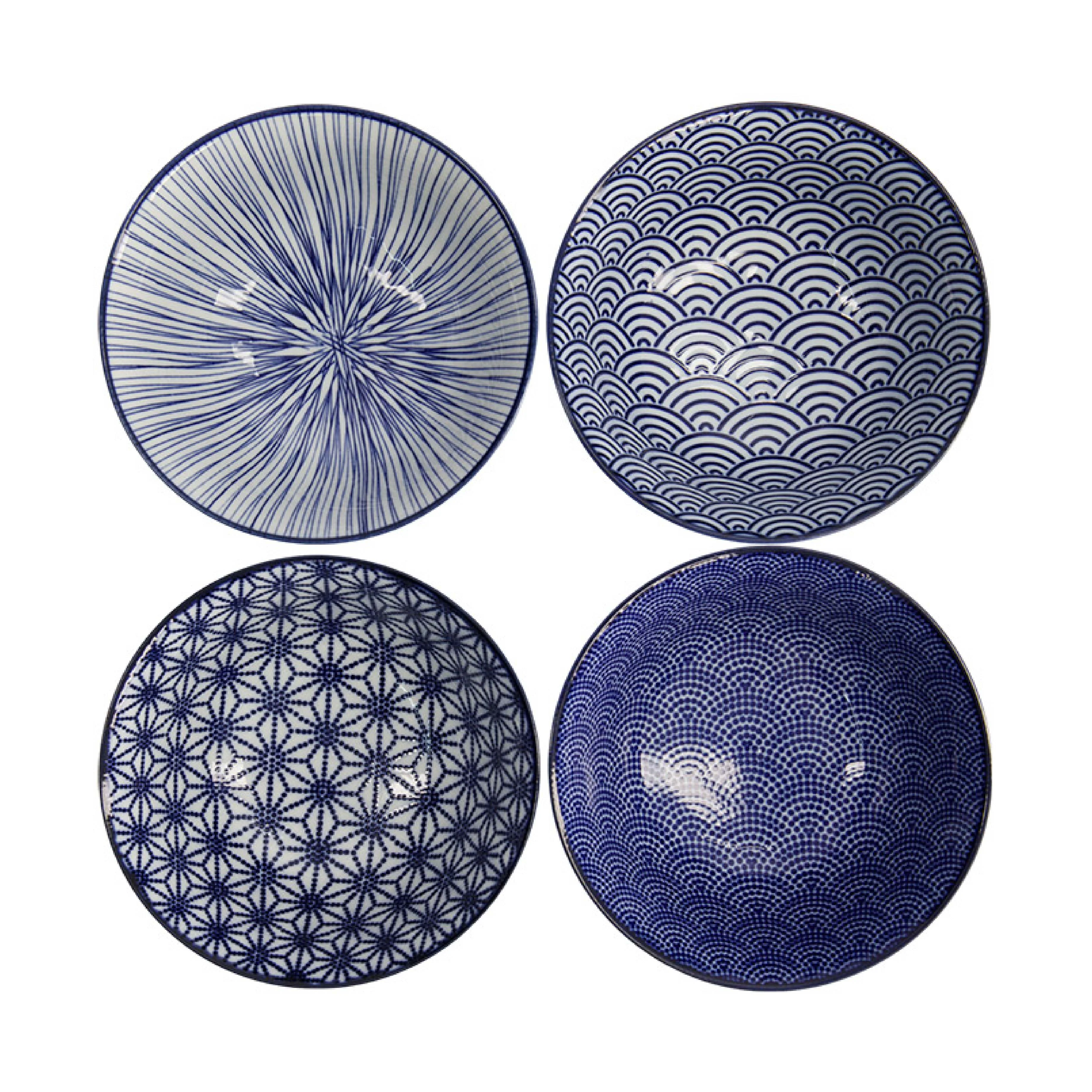 Nippon Mixed Tayo Bowl Set | Blue & White | 4 Piece - Image 3