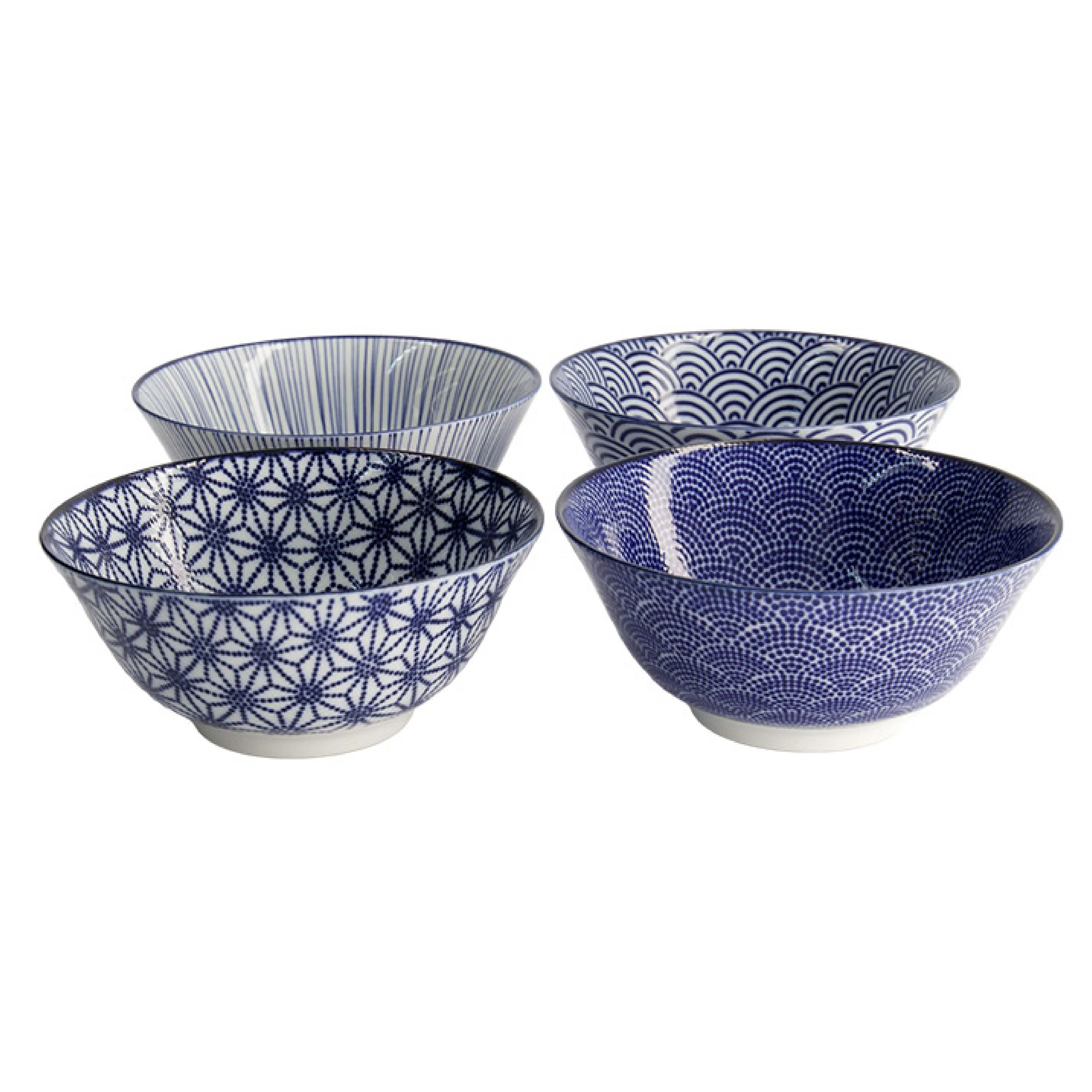 Nippon Mixed Tayo Bowl Set | Blue & White | 4 Piece - Image 4