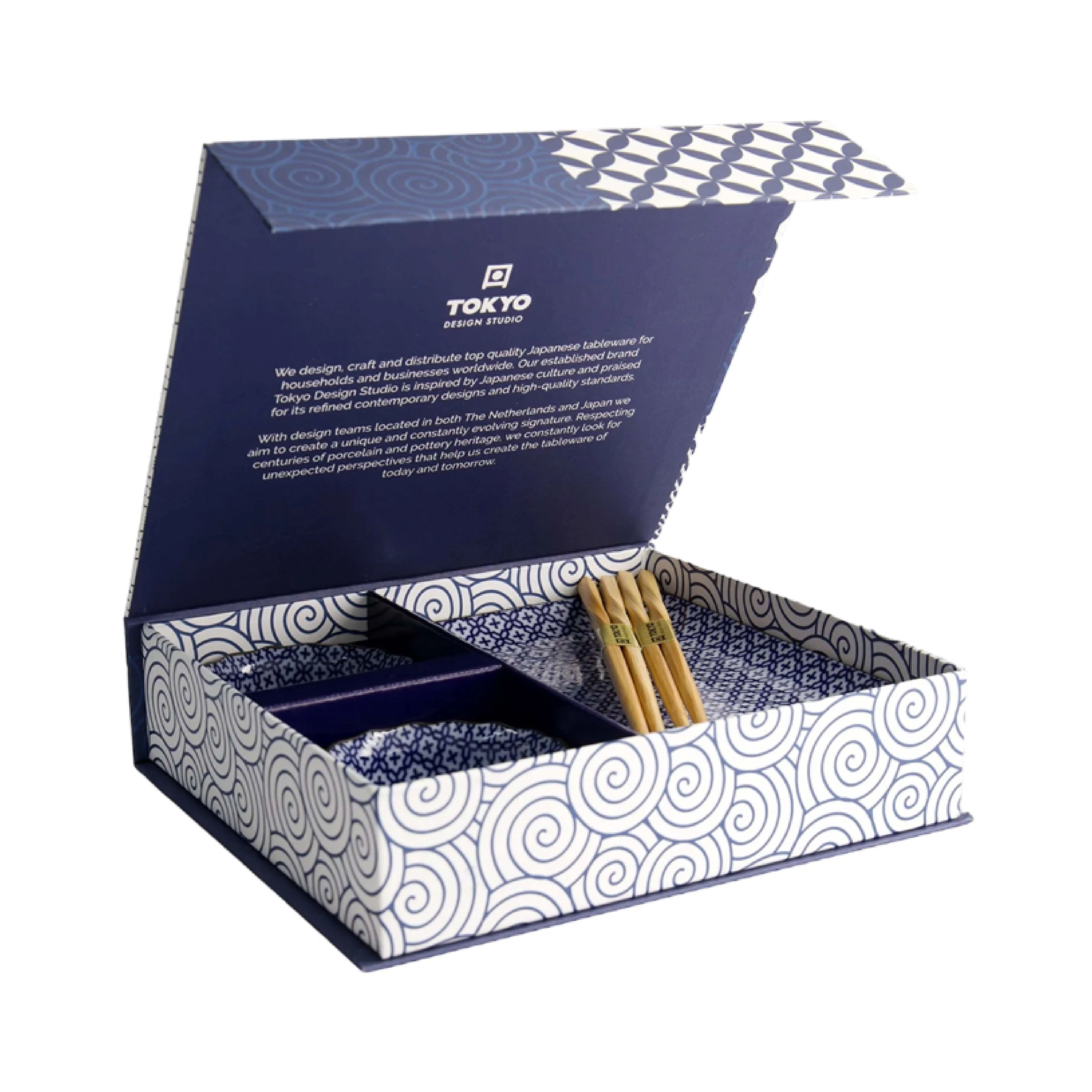 Sashiko Sushi Set | Blue & White | 6 Piece - Image 3