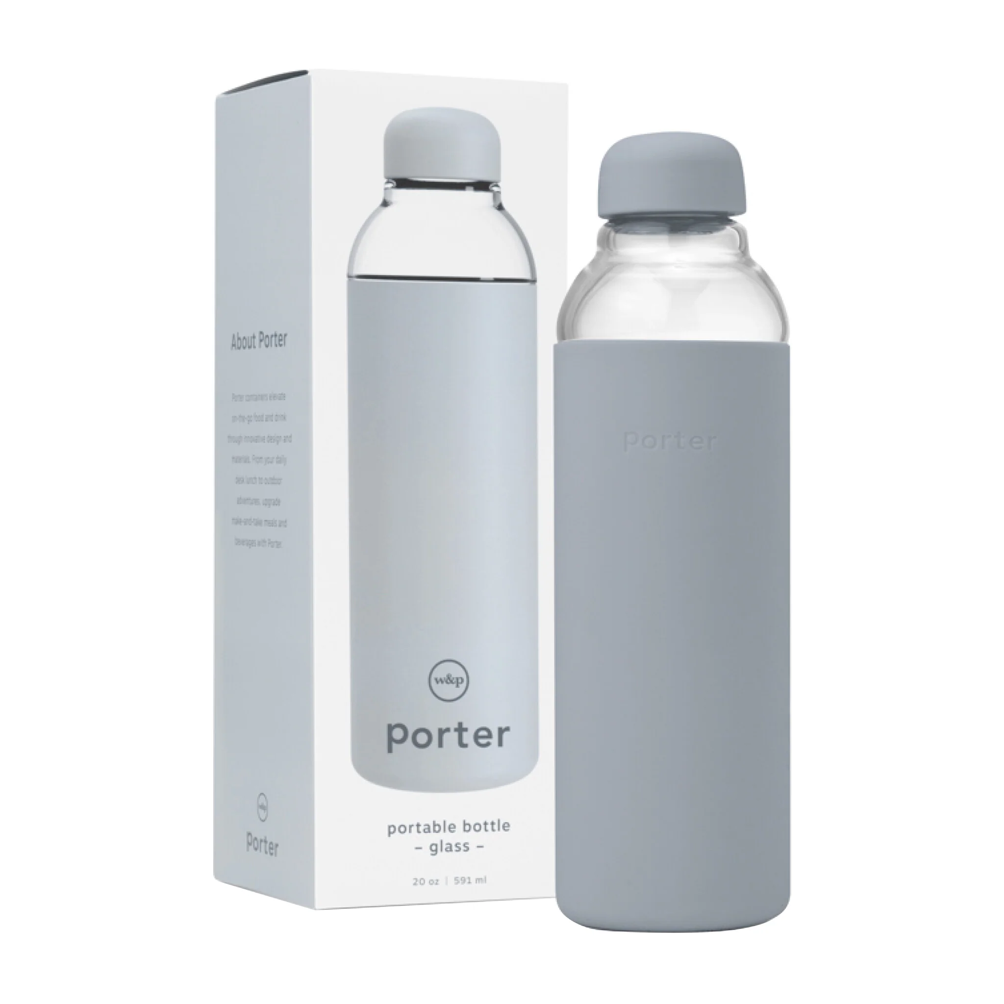 Reusable Glass Water Bottle | Porter | Slate - Image 3