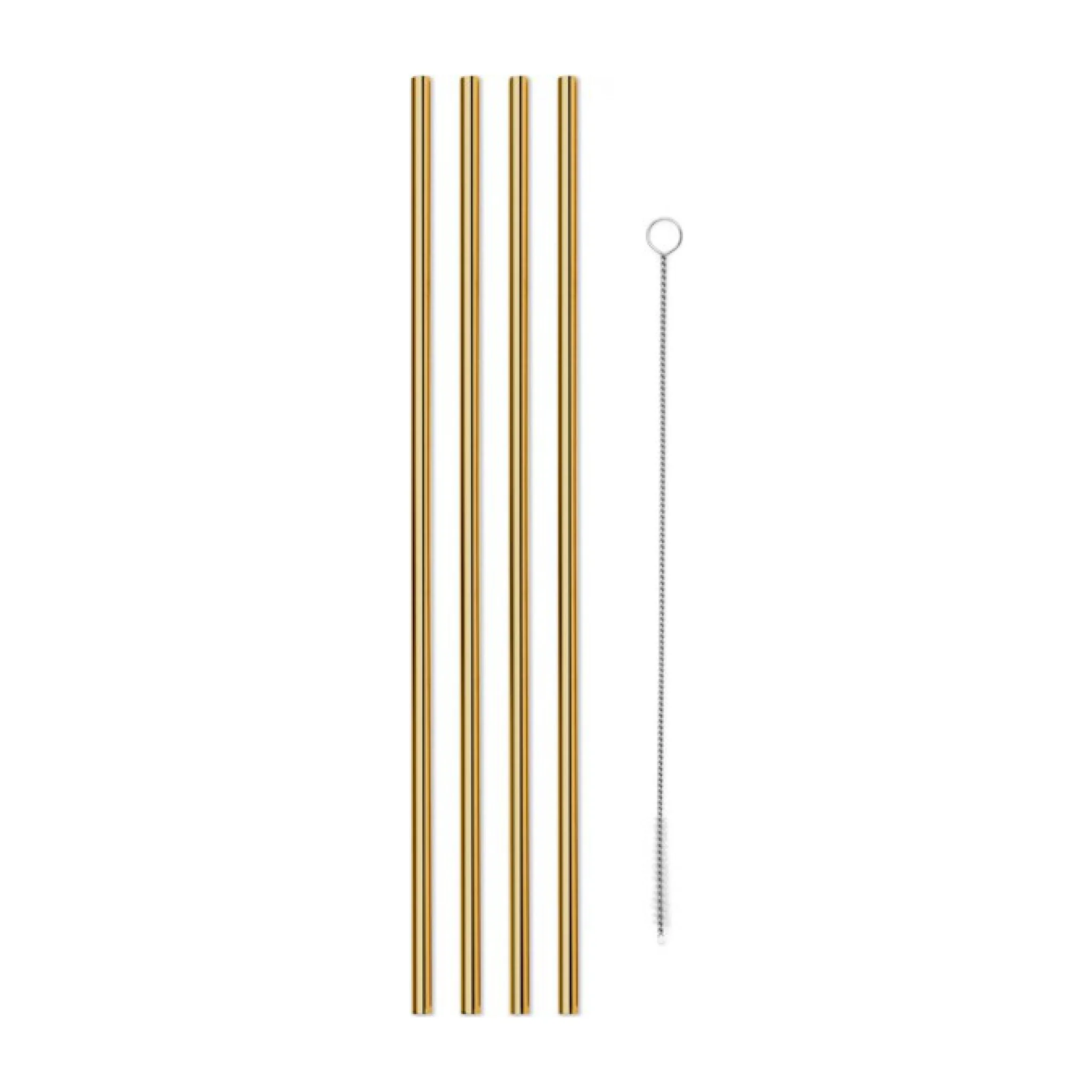 Reusable Metal Straws | Set of 4 | Gold - Image 3