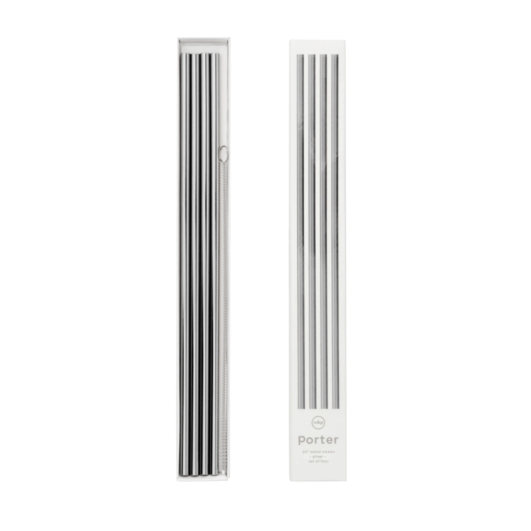 Reusable Metal Straws | Set of 4 | Silver - Image 4