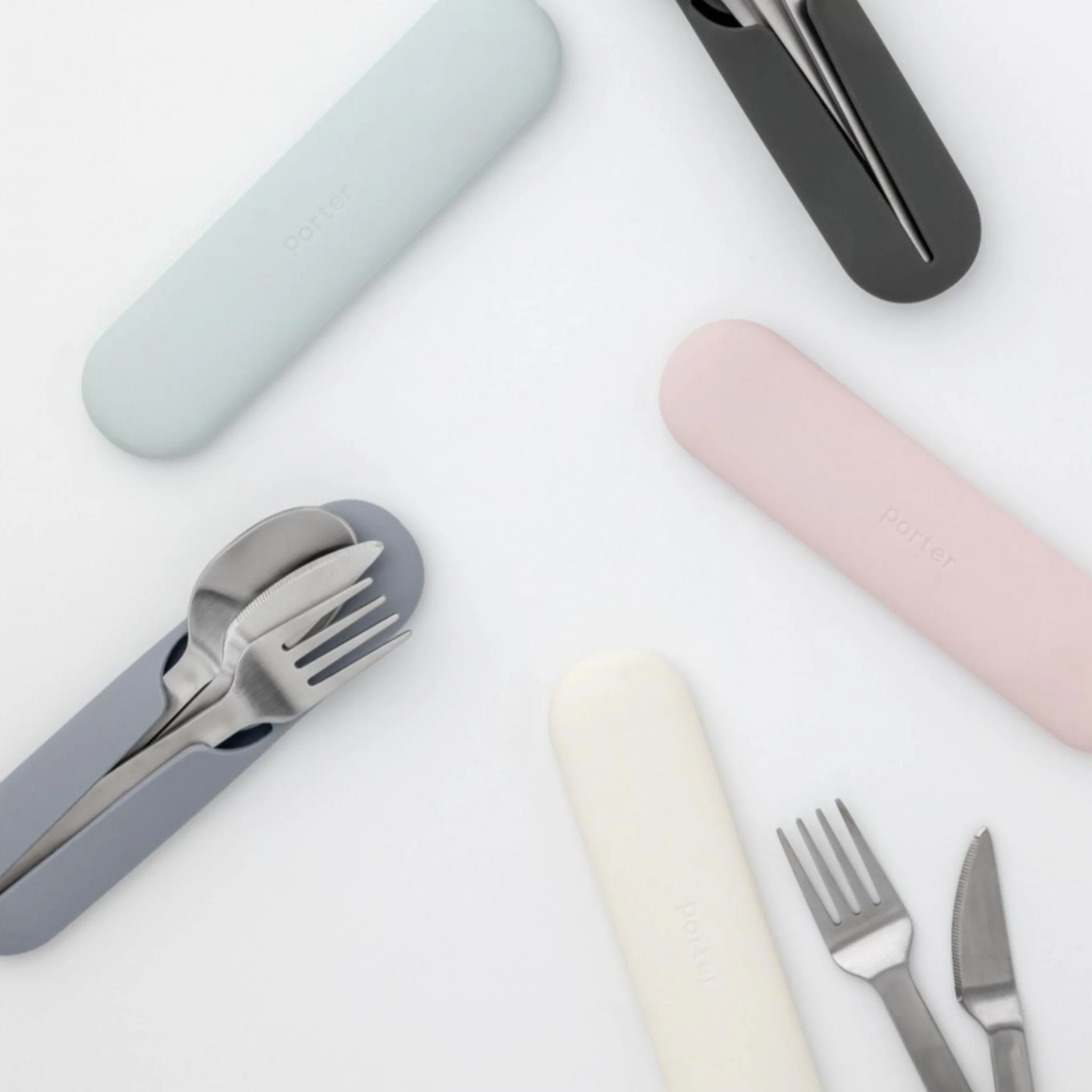 Reusable Stainless Steel Silverware Set | Porter | Slate - Image 4